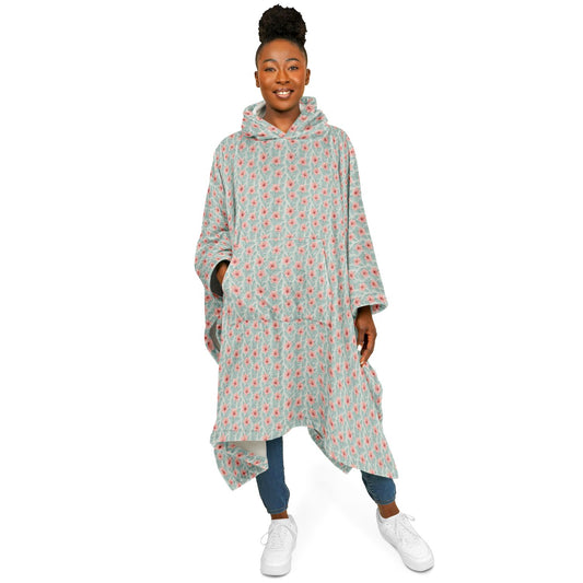 Flannel Blanket Poncho - AOP