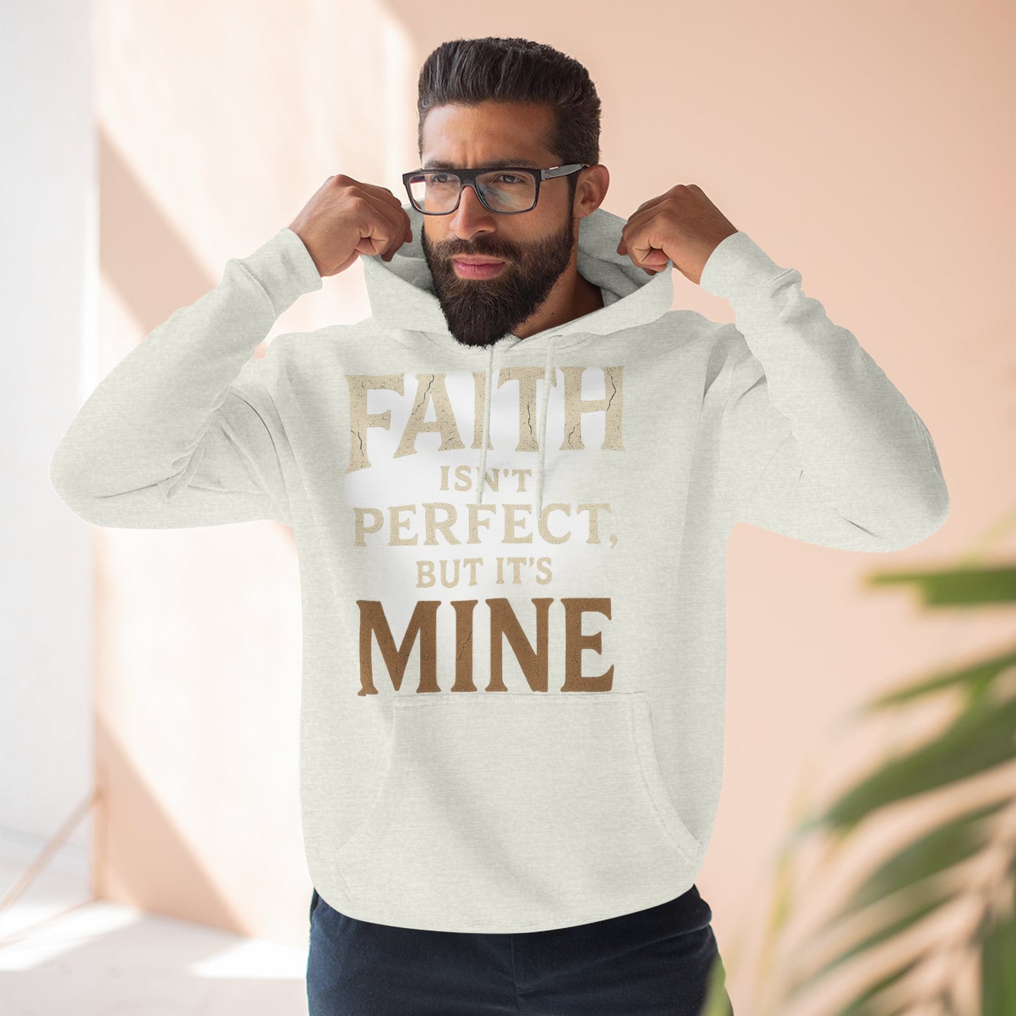 Faith-Themed Fleece Hoodie, Inspirational Sweatshirt, Cozy Faith Hoodie, Perfect for Gifts, Christian Apparel