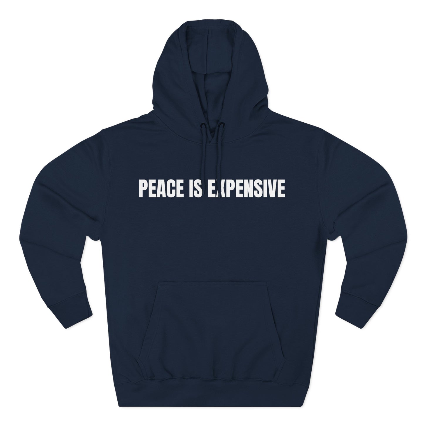 Peace is Expensive Fleece Hoodie, Cozy Pullover for Comfort, Stylish Gift for Friends, Unisex Streetwear, Warm Casual Wear