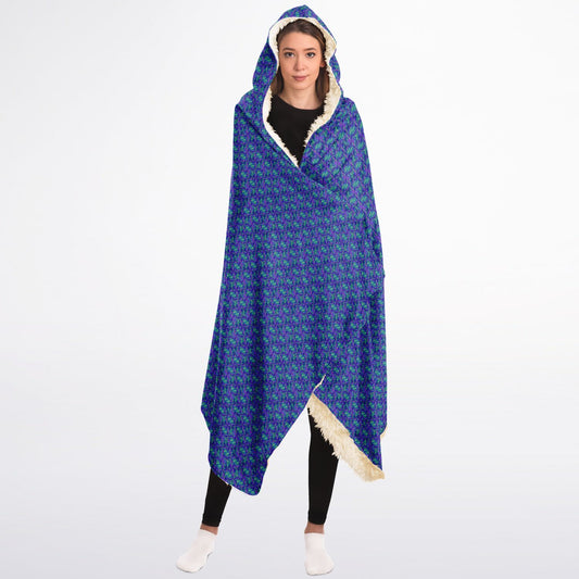 Hooded Blanket Sherpa - AOP