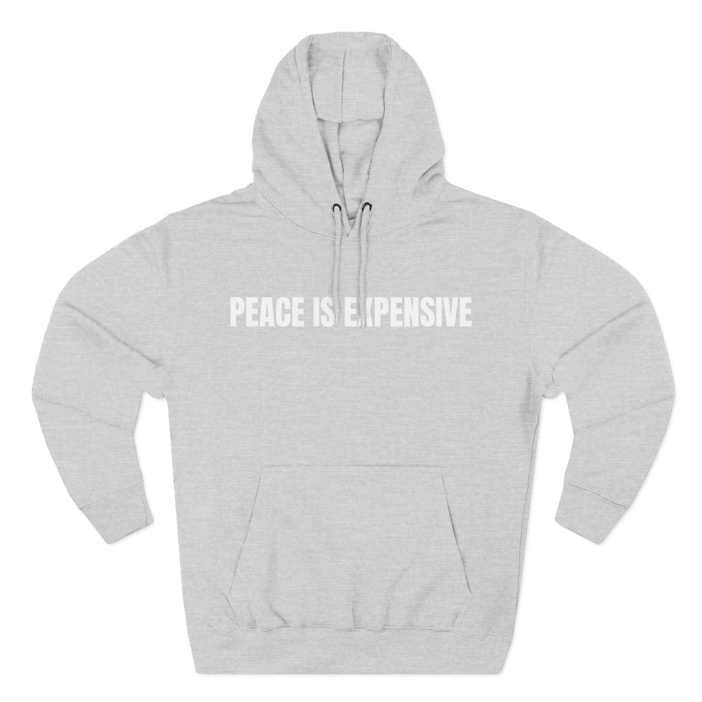 Peace is Expensive Fleece Hoodie, Cozy Pullover for Comfort, Stylish Gift for Friends, Unisex Streetwear, Warm Casual Wear