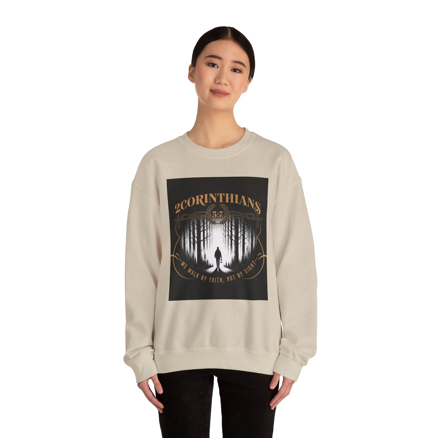 Faith-Inspired Crewneck Sweatshirt, Cozy Casual Wear,