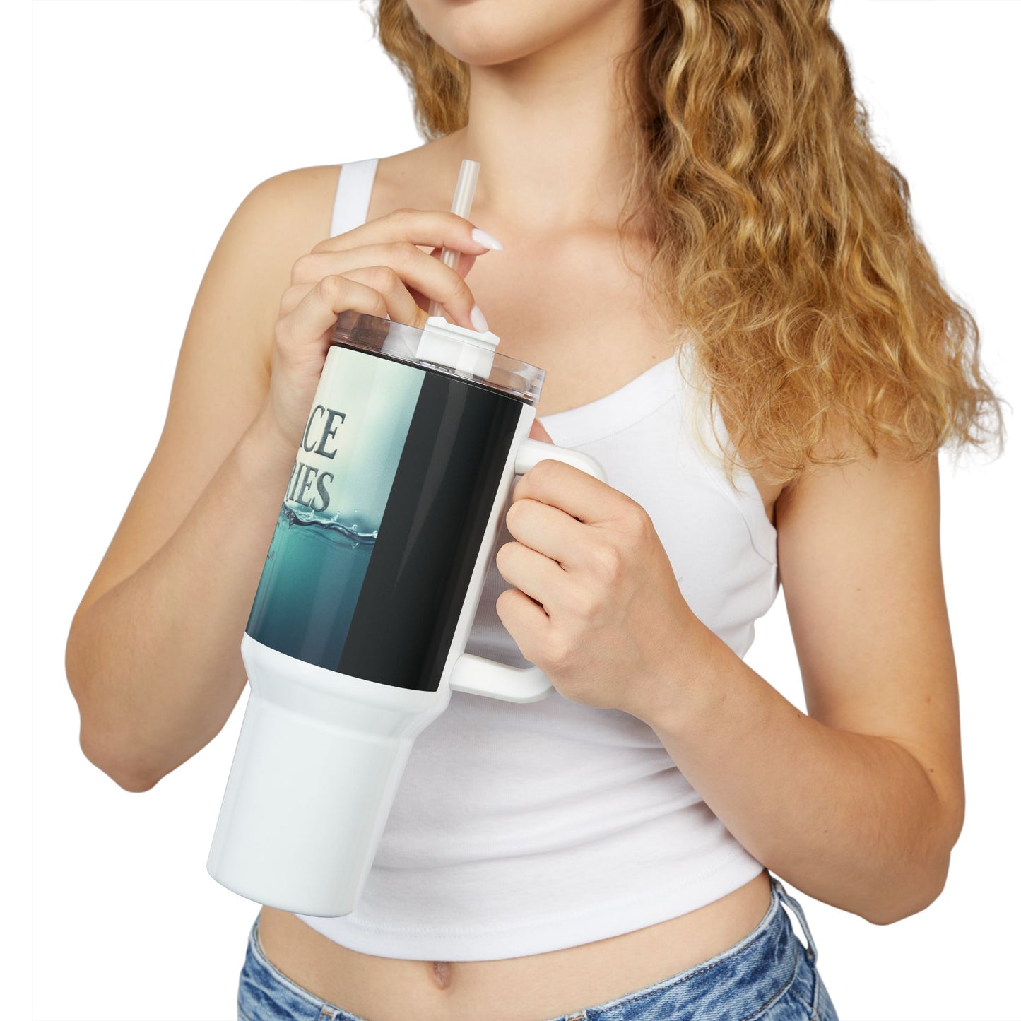 40oz Motivational Tumbler, Water Bottle for Travel, Grace Carries Me, Inspirational Gift for Students, Drinkware for Fitness Enthusiasts
