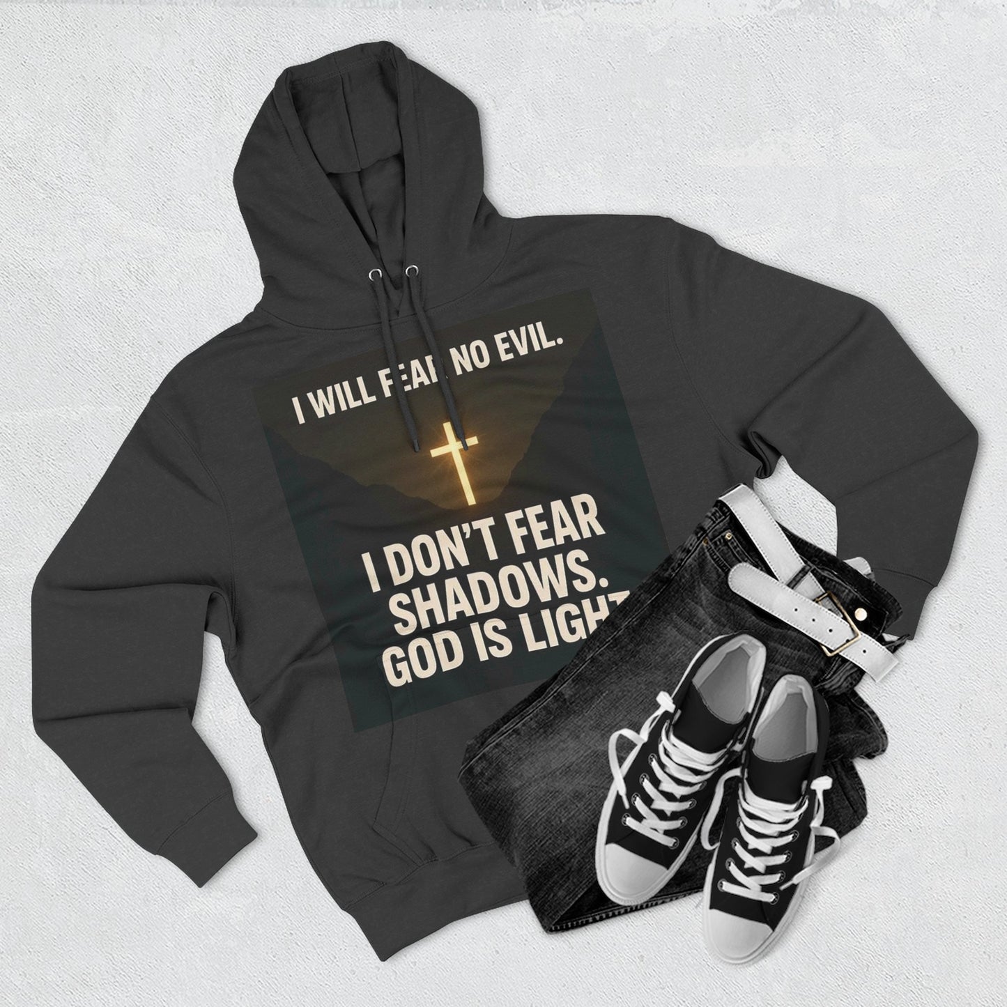 Inspirational Fleece Hoodie, Cozy Christian Apparel, Faith-Based Gift for Men and Women, Casual Wear, Perfect for Holidays