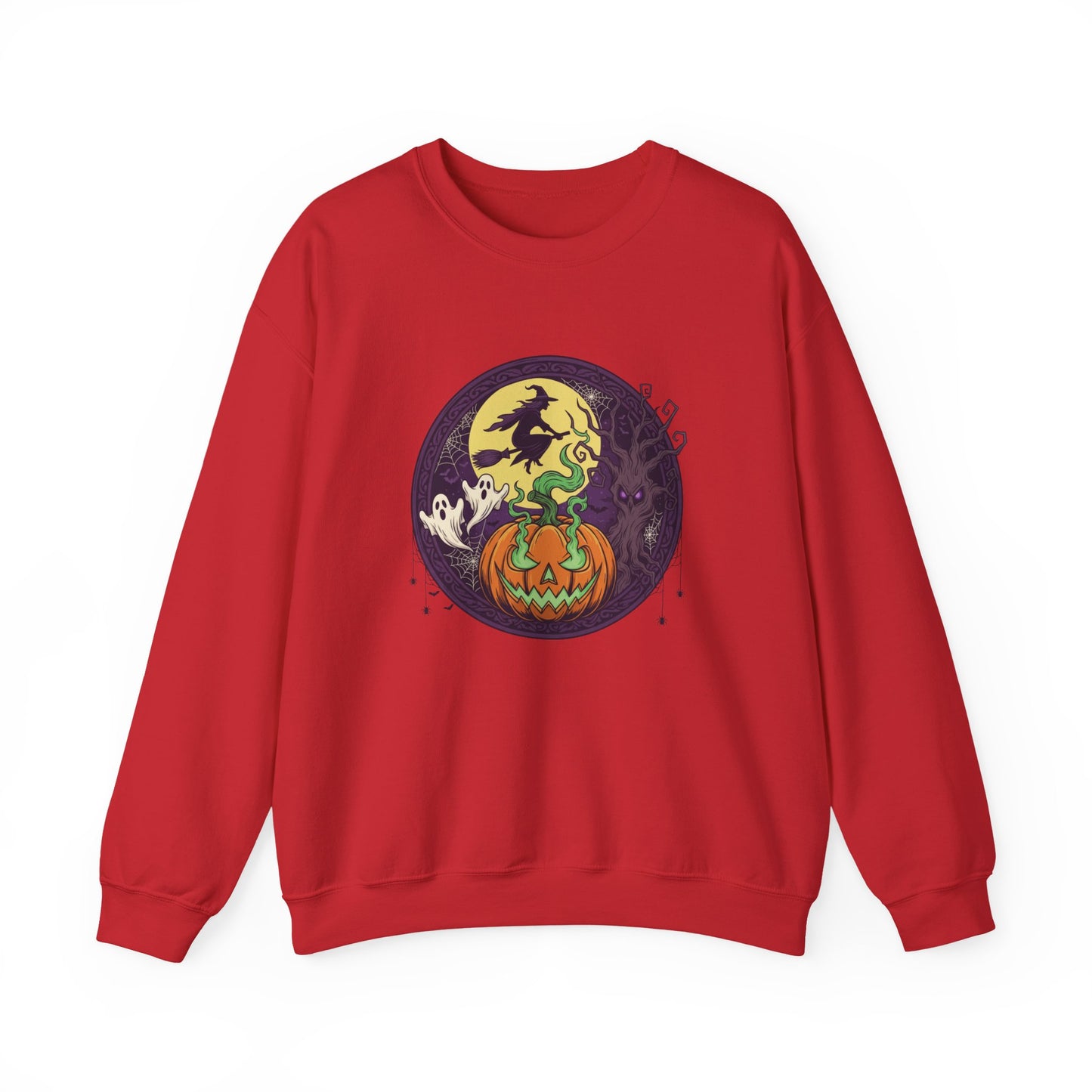 Halloween Pumpkin Ghost Sweatshirt | Cozy Fall Crewneck for Adults, Unisex Sweatshirt, Halloween Gift, Spooky Season Apparel, Autumn Fashion