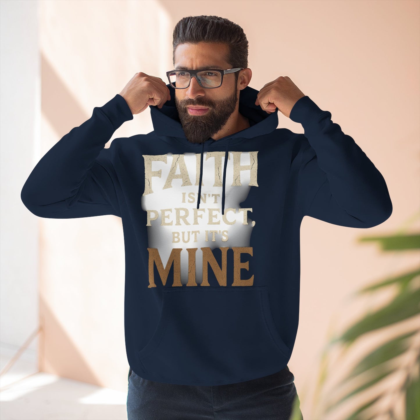 Faith-Themed Fleece Hoodie, Inspirational Sweatshirt, Cozy Faith Hoodie, Perfect for Gifts, Christian Apparel