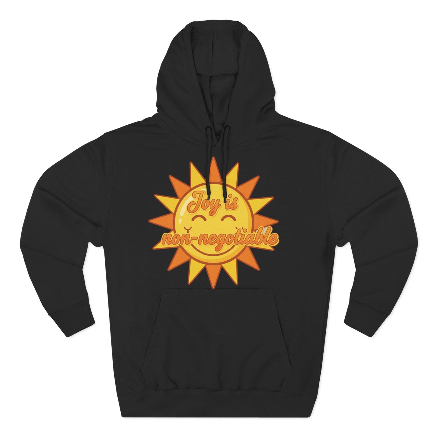 Joyful Fleece Hoodie - Sun Design, Casual Wear, Cozy Gift, Cheerful Apparel, Sunshine Hoodie