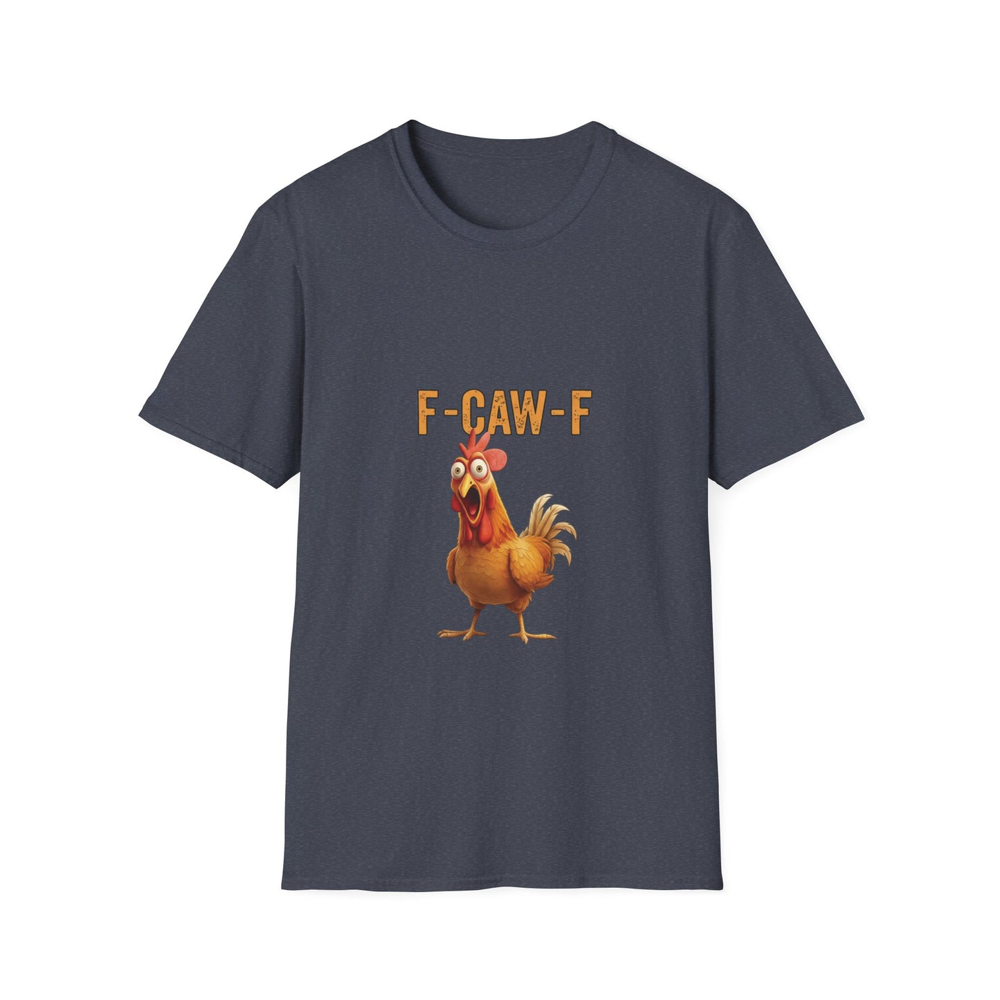 Funny Chicken T-Shirt, Unisex Softstyle Tee, F-Caw-F Humor Shirt, Gift for Animal Lovers, Cute Farm Animal Apparel