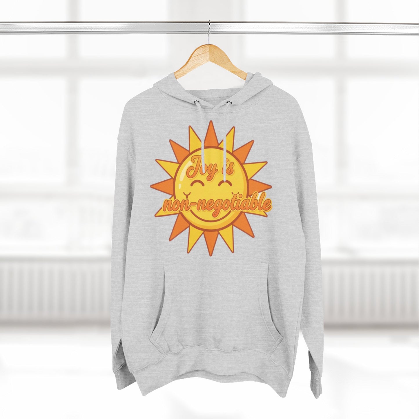 Joyful Fleece Hoodie - Sun Design, Casual Wear, Cozy Gift, Cheerful Apparel, Sunshine Hoodie