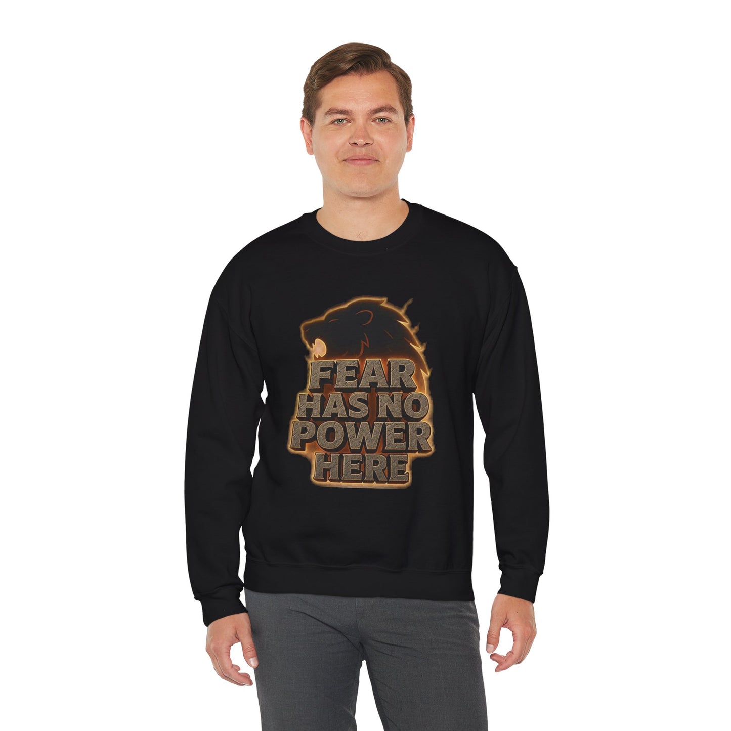 Fearless Lion Crewneck Sweatshirt - Cozy Unisex Top, Gift for Animal Lovers, Empowerment Apparel, Casual Fashion