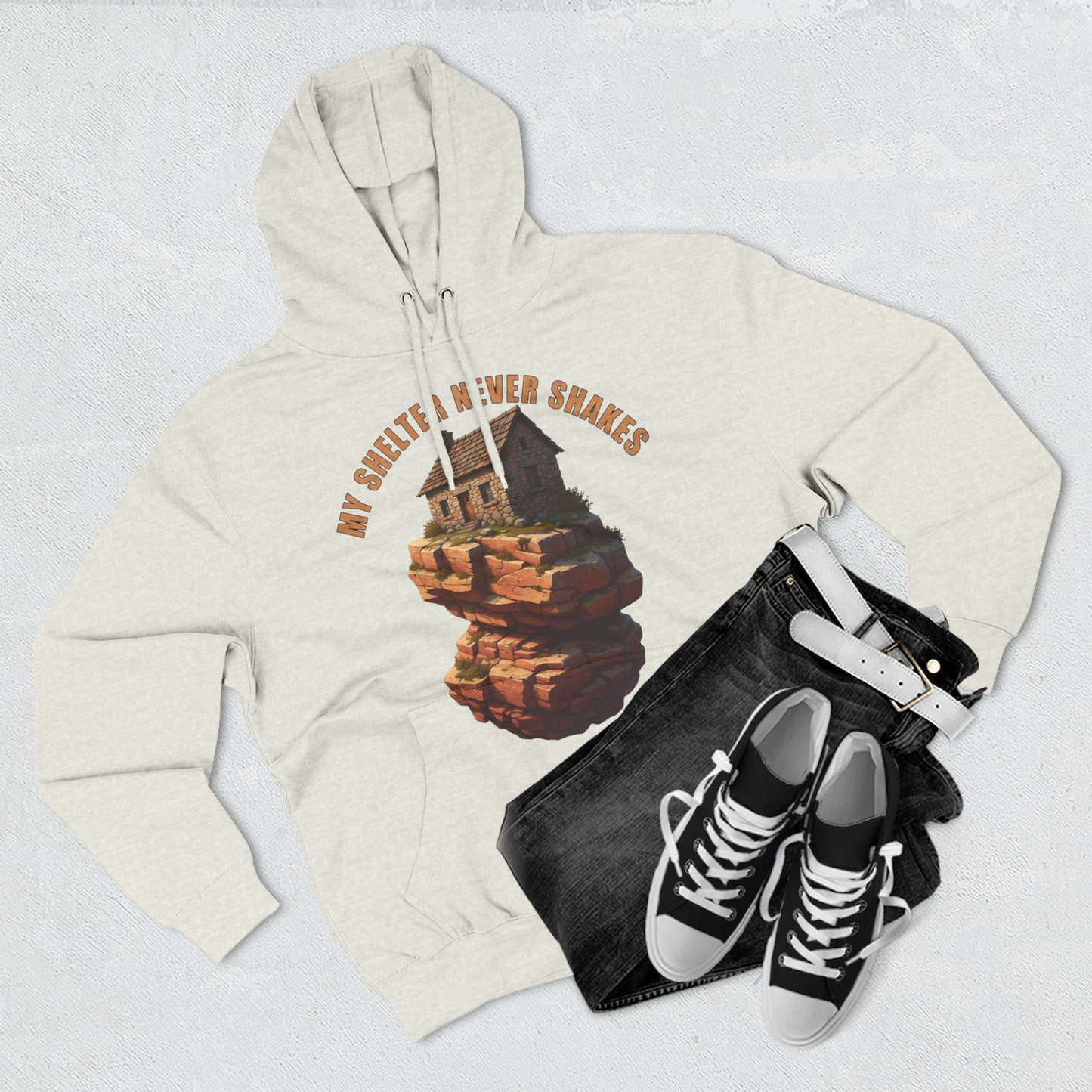 Cozy Three-Panel Fleece Hoodie, Relaxed Fit Pullover, Casual Layer, Outdoor Adventure Wear, Perfect Gift for Nature Lovers, Cozy Fall [...]