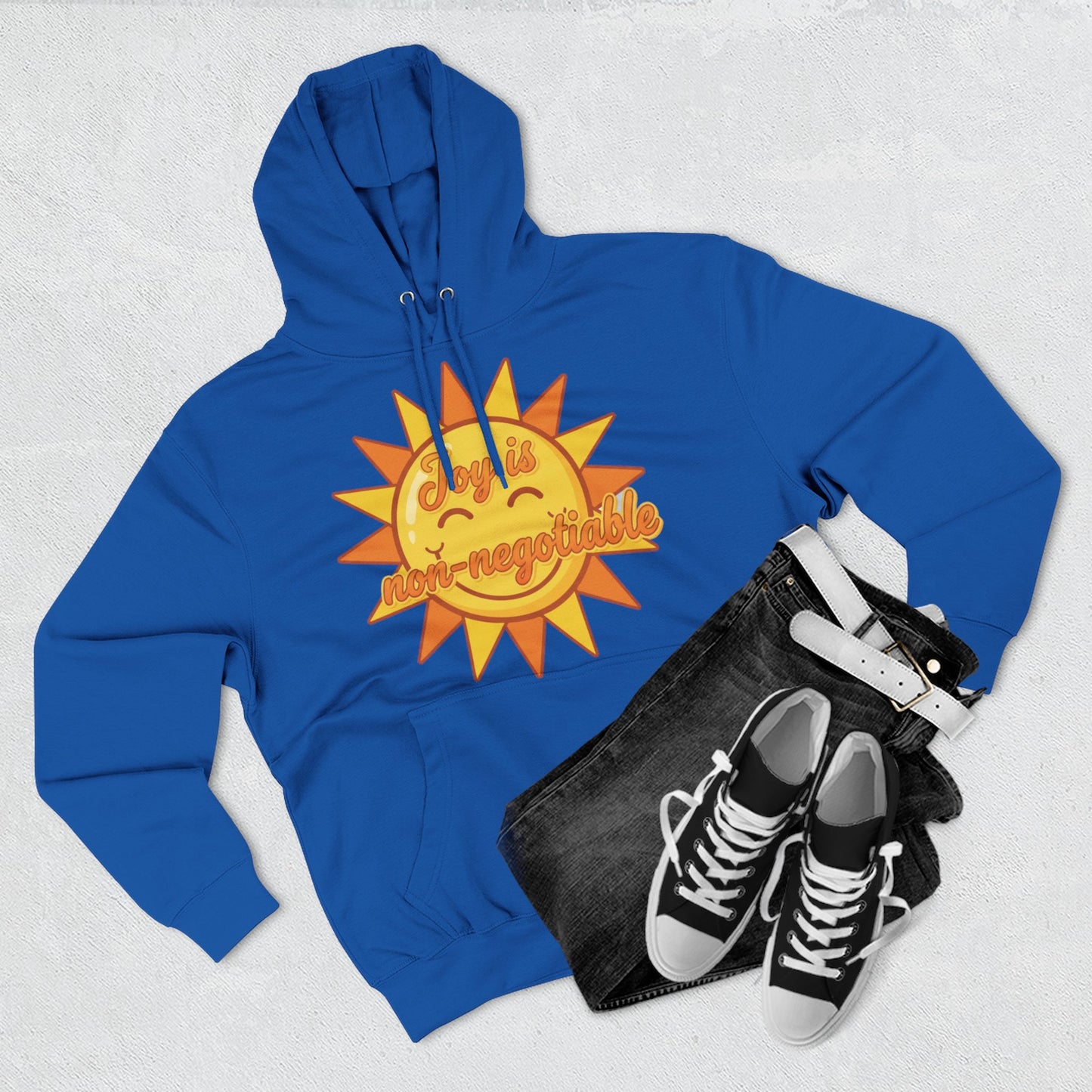 Joyful Fleece Hoodie - Sun Design, Casual Wear, Cozy Gift, Cheerful Apparel, Sunshine Hoodie