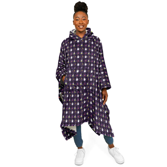 Flannel Blanket Poncho - AOP