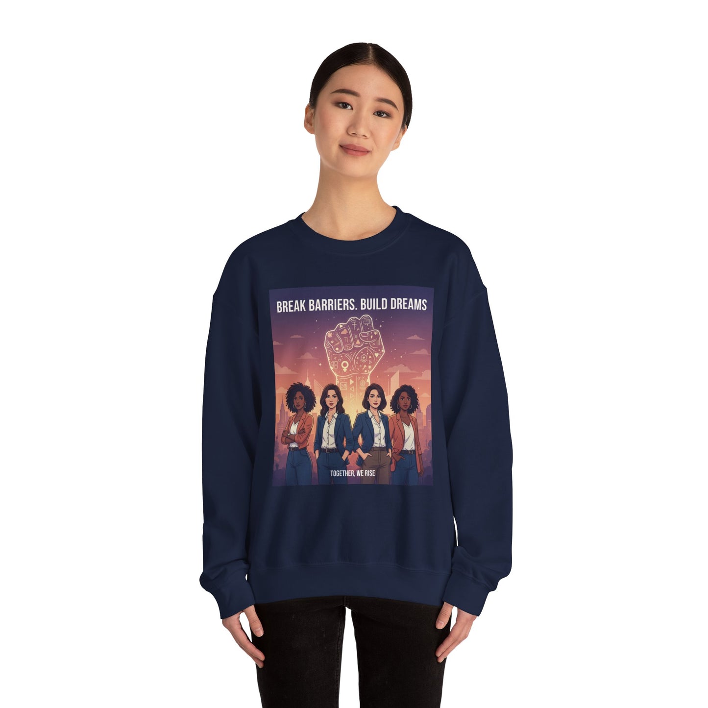 Empowerment Crewneck Sweatshirt – Unisex Design for Dreamers, Perfect for Gifting, Motivational Message,.