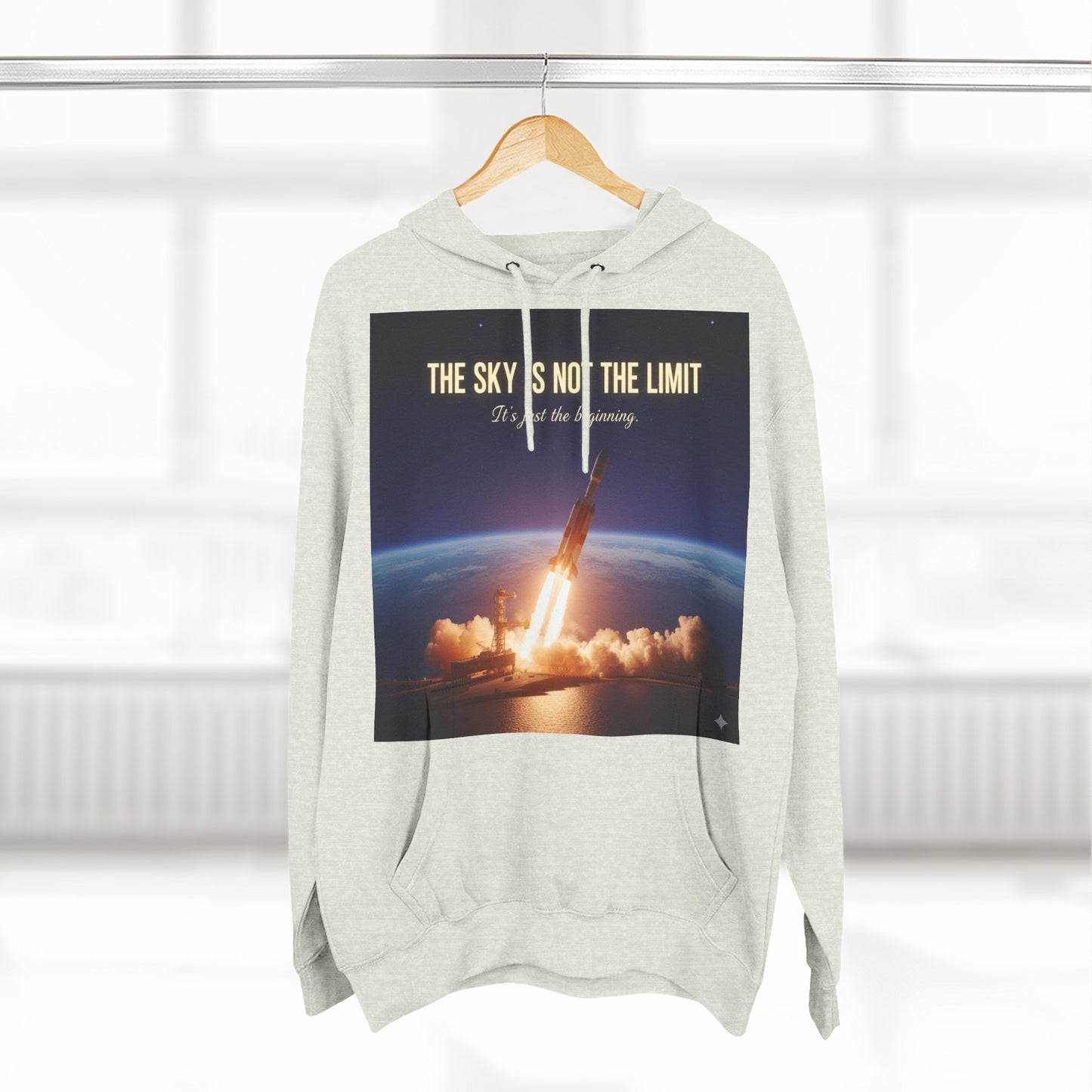 Inspirational Space Hoodie for Dreamers, The Sky is Not the Limit Sweatshirt, Motivational Gift, Cozy Fleece Pullover, Astronomy Lover