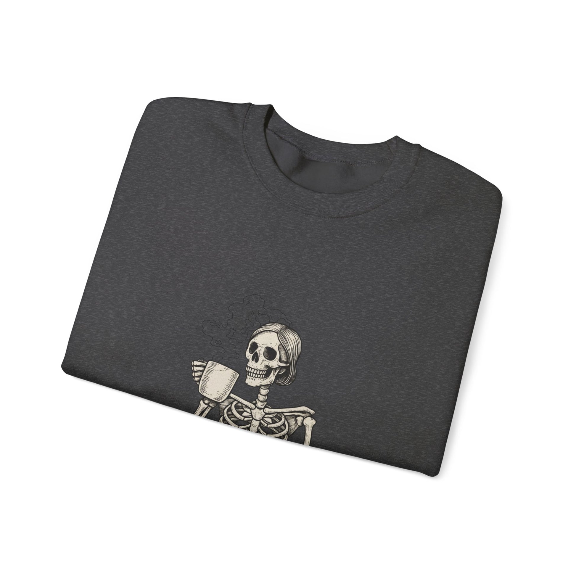 Skeleton Coffee Crewneck Sweatshirt 