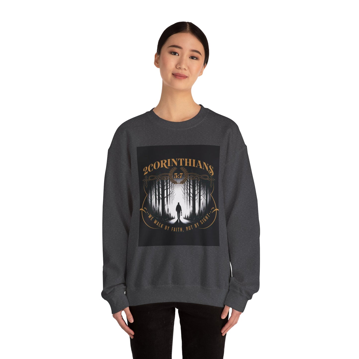 Faith-Inspired Crewneck Sweatshirt, Cozy Casual Wear,