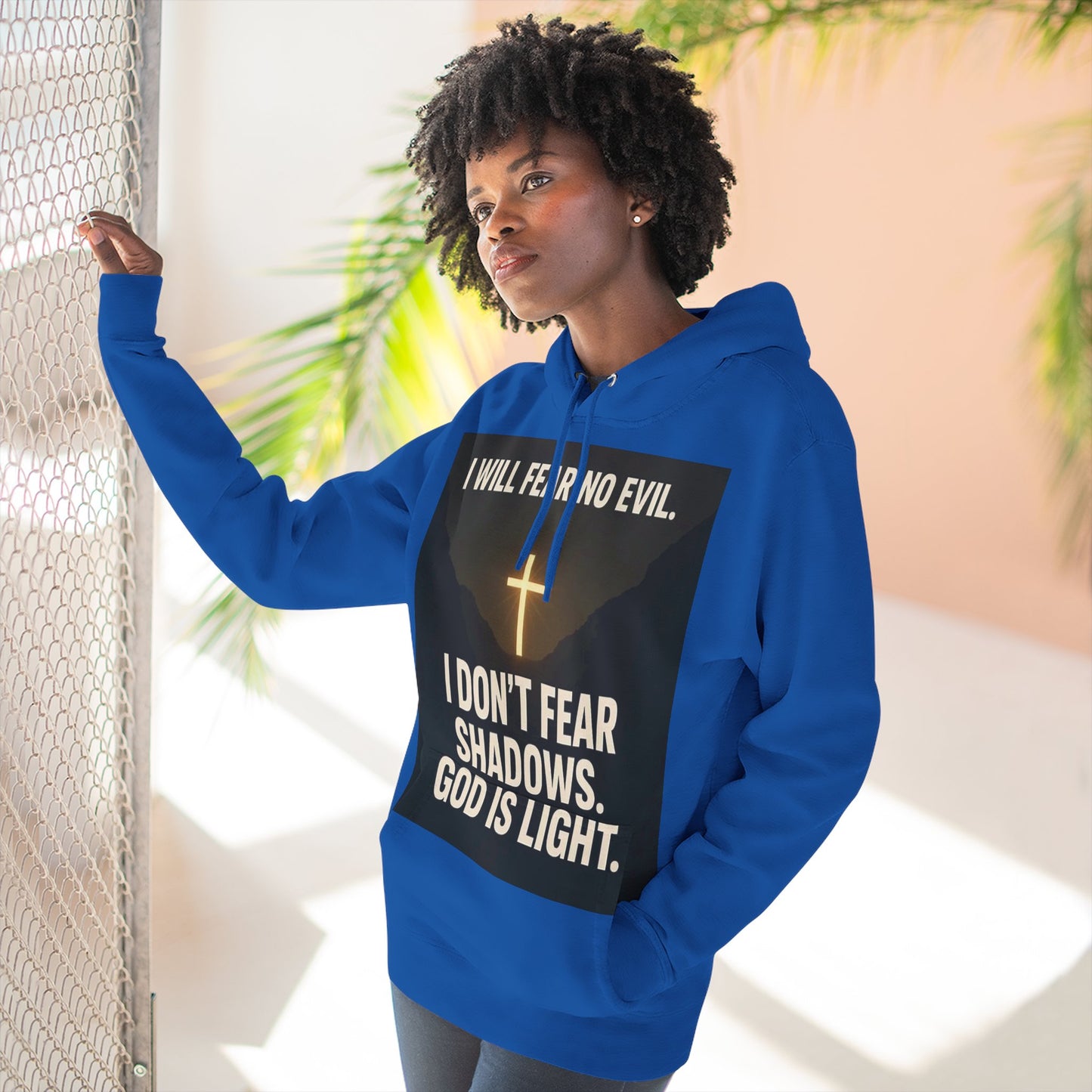 Inspirational Fleece Hoodie, Cozy Christian Apparel, Faith-Based Gift for Men and Women, Casual Wear, Perfect for Holidays