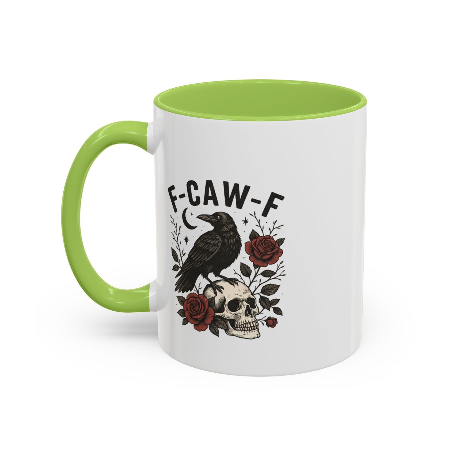 Gothic Accent Coffee Mug with Skull and Raven Design, Unique Gift for Halloween, Dark Aesthetic Mug, Perfect for Coffee Lovers, Skull Mug