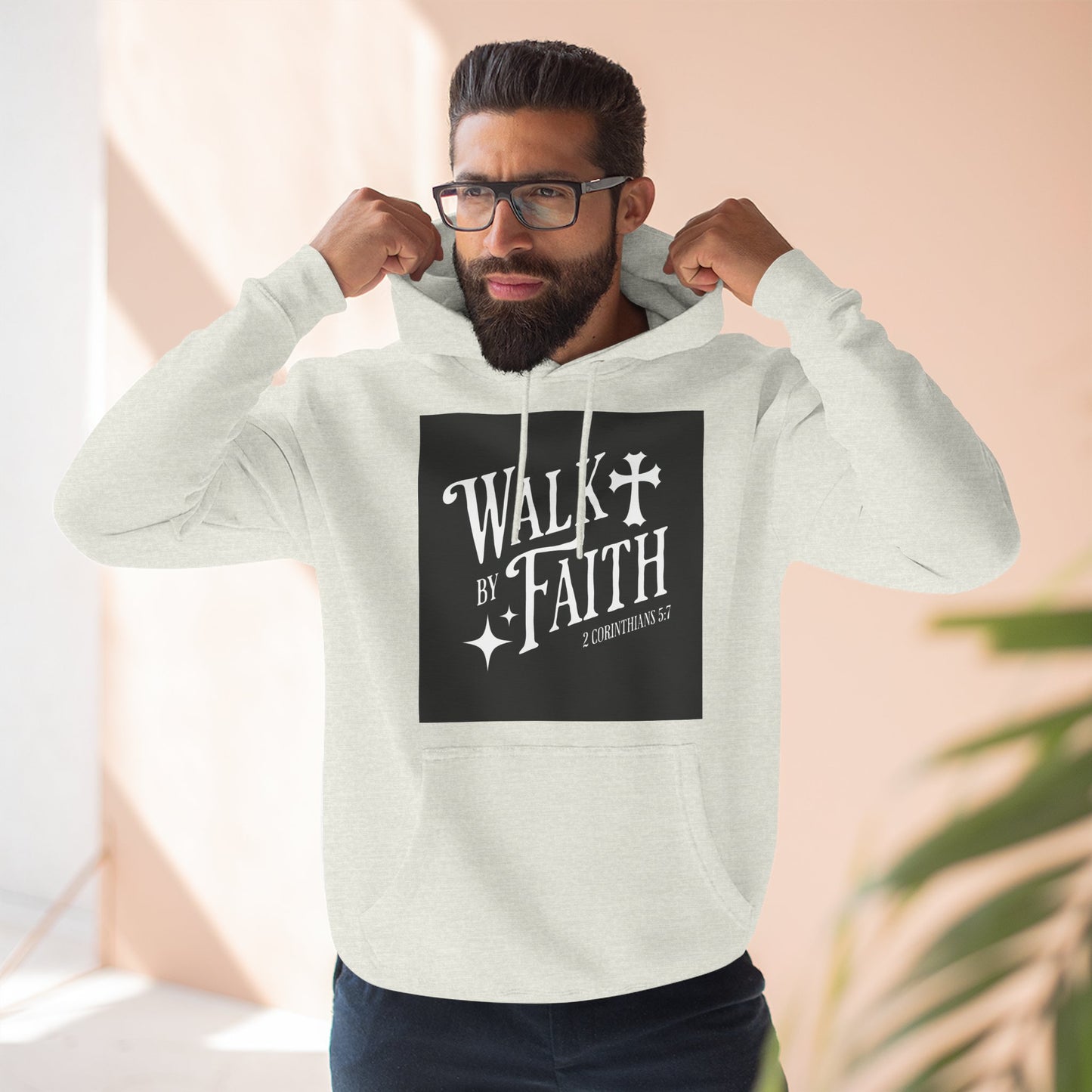 Three-PanelFleeceHoodie, Inspirational Hoodie, Cozy Fleece Pullover, Religious Gift for Women, Perfect for Church or Casual Wear