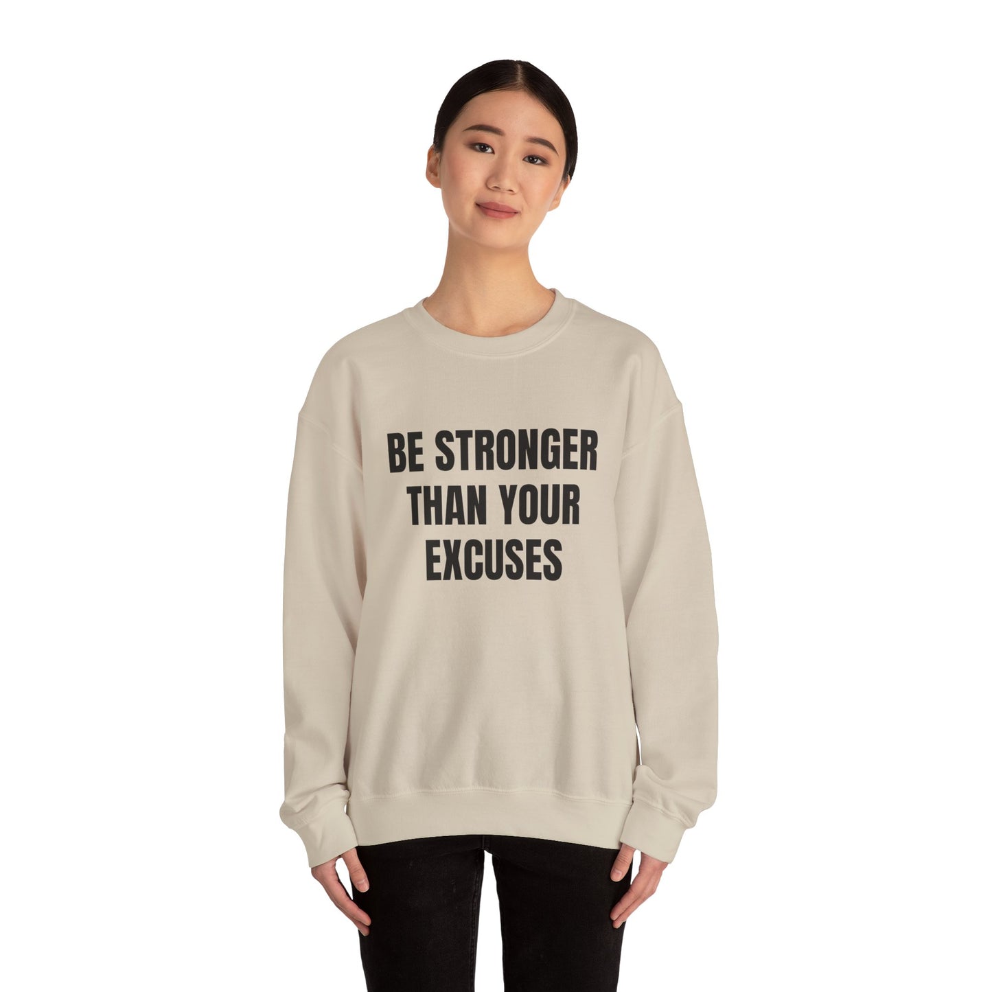 Motivational Crewneck Sweatshirt - Be Strong, Inspirational Gift for Fitness Lovers, Casual Cozy Sweater for Everyday Wear.