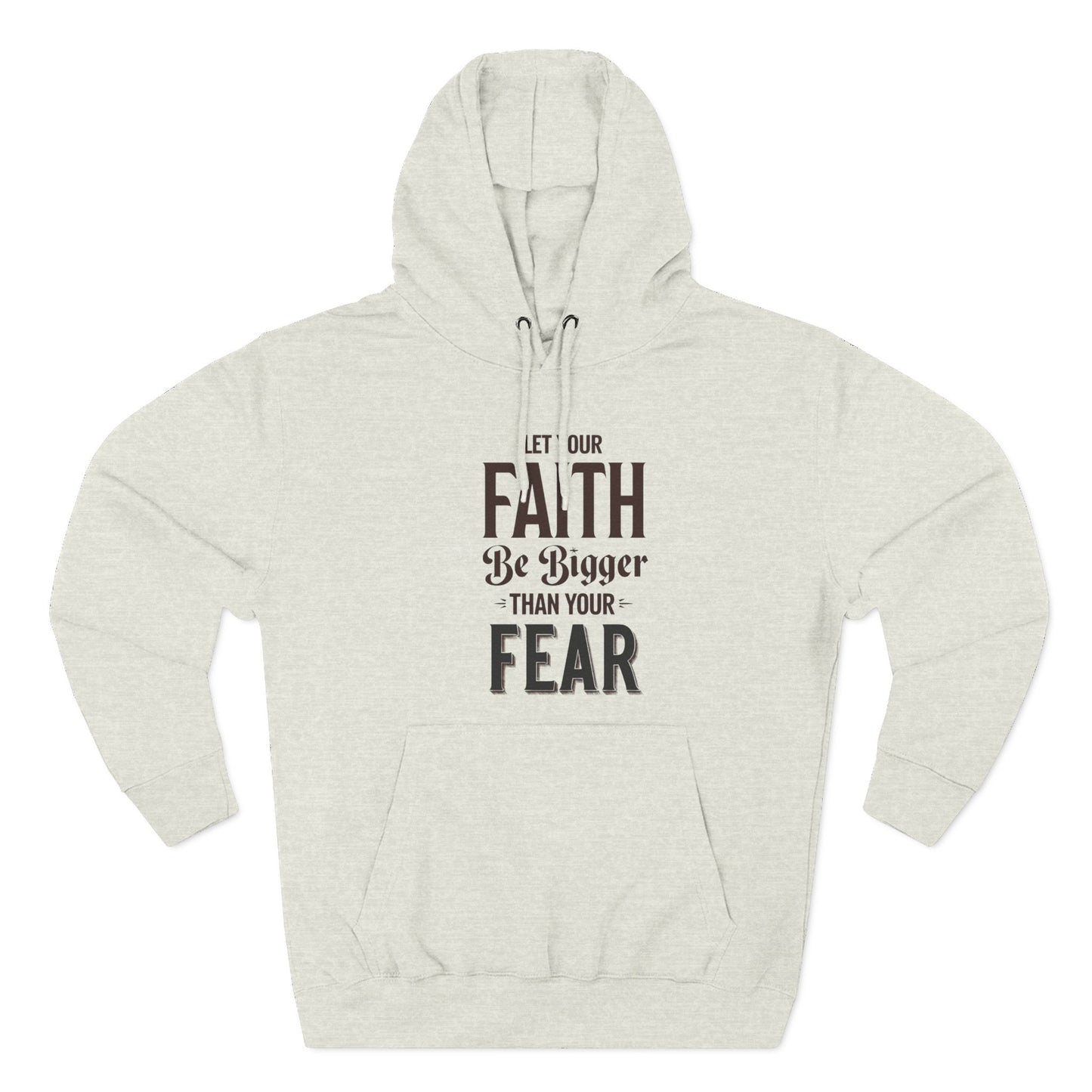 Three-Panel Fleece Hoodie, Cozy Faith Hoodie, Motivational Sweatshirt, Empowering Gift for Her, Perfect for Relaxation