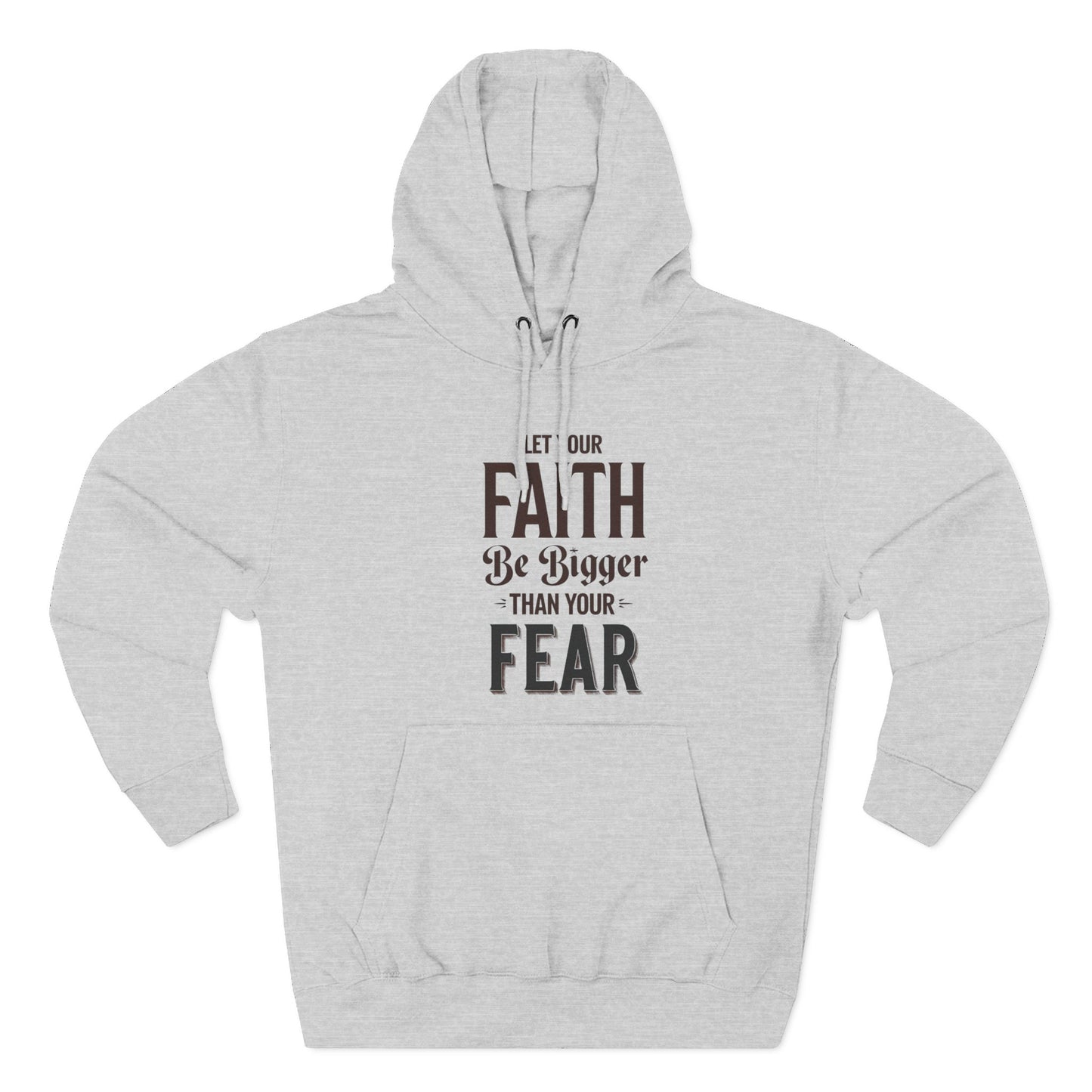 Three-Panel Fleece Hoodie, Cozy Faith Hoodie, Motivational Sweatshirt, Empowering Gift for Her, Perfect for Relaxation