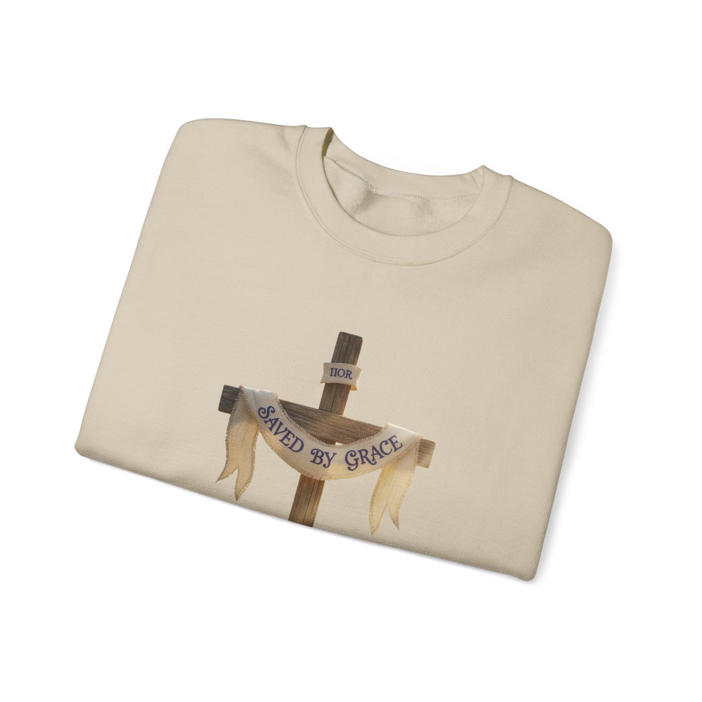 Faith-Inspired Crewneck Sweatshirt, Unisex Casual Wear, Christian Apparel, Cozy Gift for Religious Occasions, Scripture Design