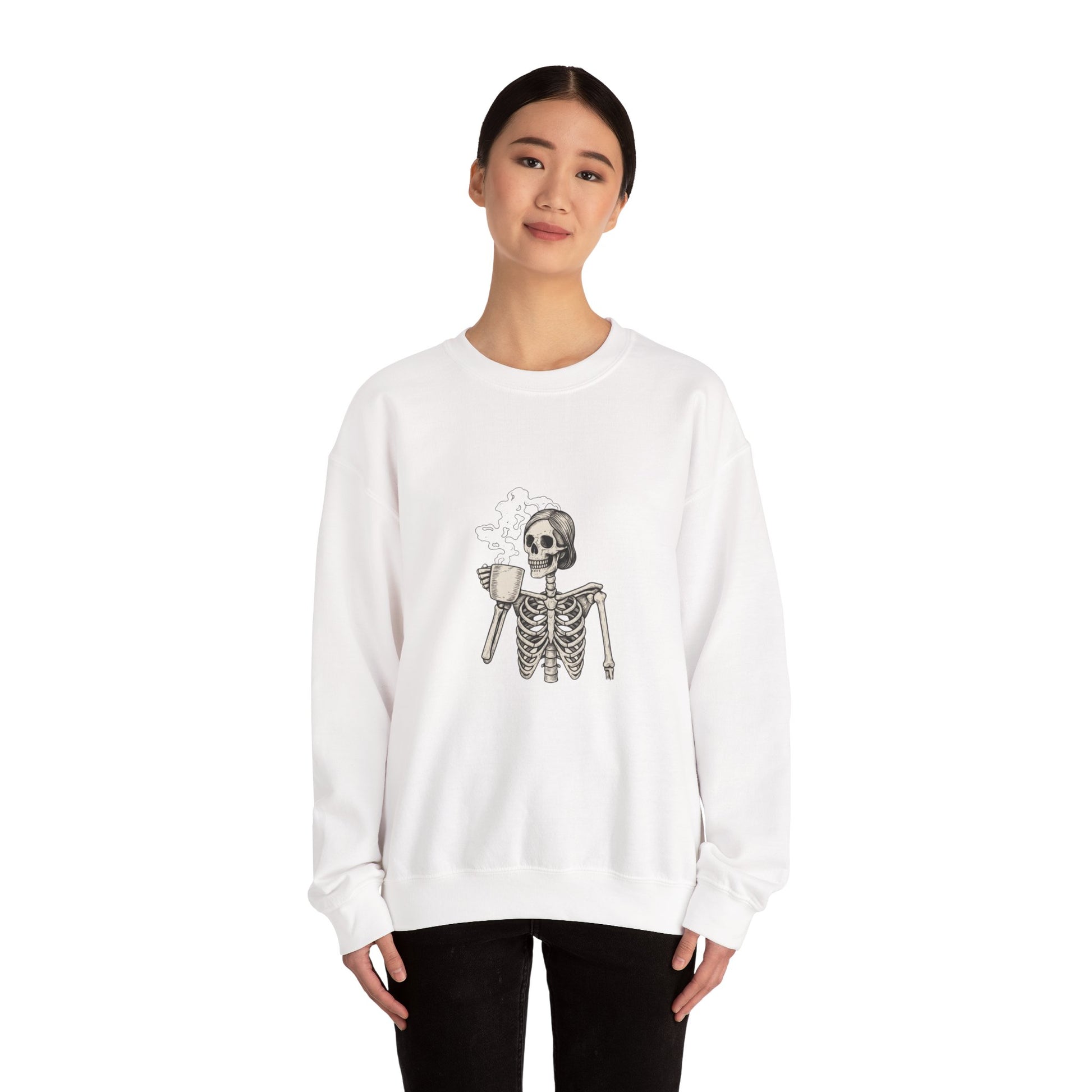 Skeleton Coffee Crewneck Sweatshirt 