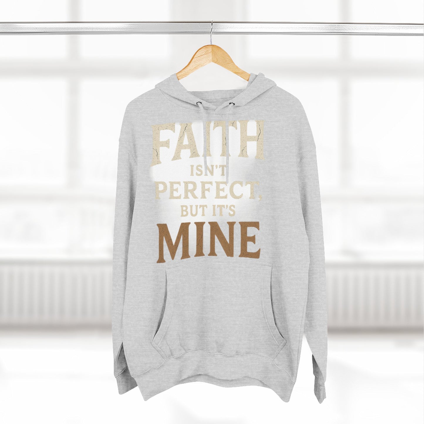 Faith-Themed Fleece Hoodie, Inspirational Sweatshirt, Cozy Faith Hoodie, Perfect for Gifts, Christian Apparel