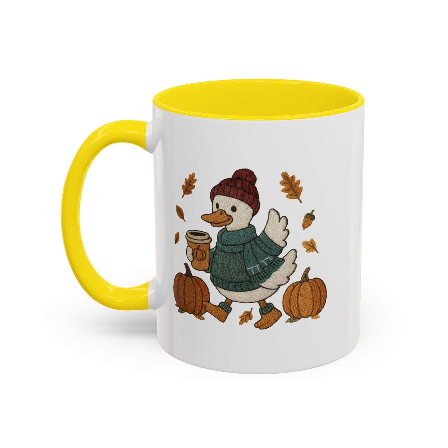 Cozy Autumn Coffee Mug, Pumpkin Spice Mug, Fall Vibes Drinkware, Goose with Pumpkins, Perfect Gift for Fall Lovers