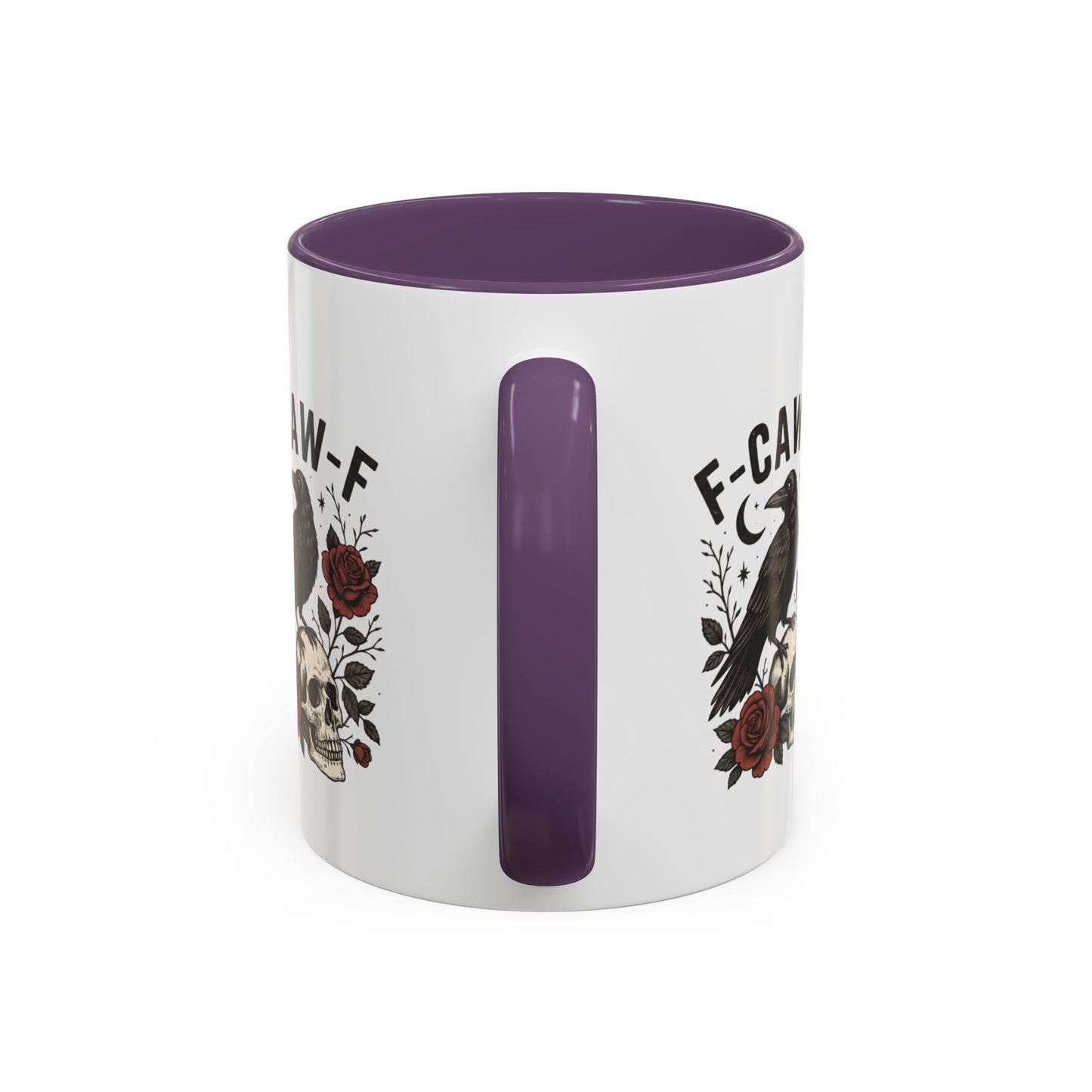 Gothic Accent Coffee Mug with Skull and Raven Design, Unique Gift for Halloween, Dark Aesthetic Mug, Perfect for Coffee Lovers, Skull Mug