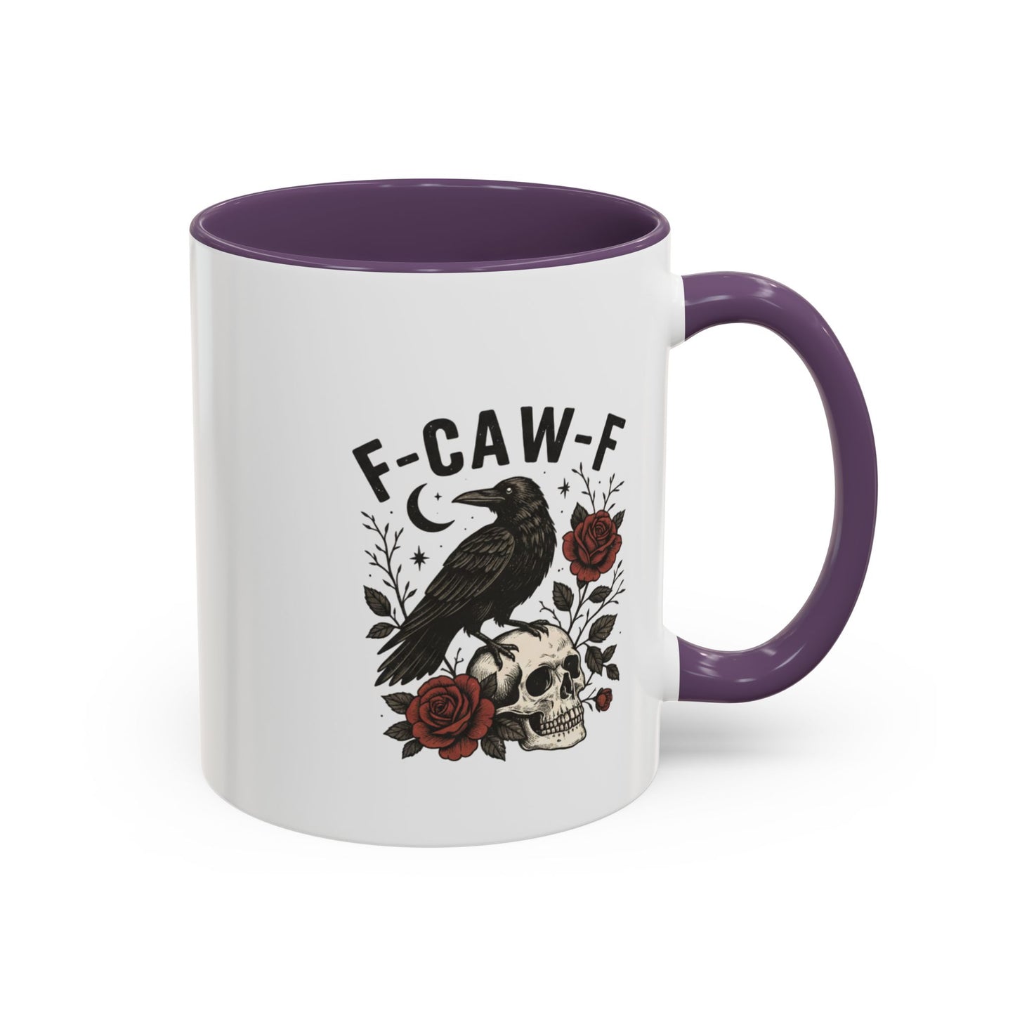 Gothic Accent Coffee Mug with Skull and Raven Design, Unique Gift for Halloween, Dark Aesthetic Mug, Perfect for Coffee Lovers, Skull Mug