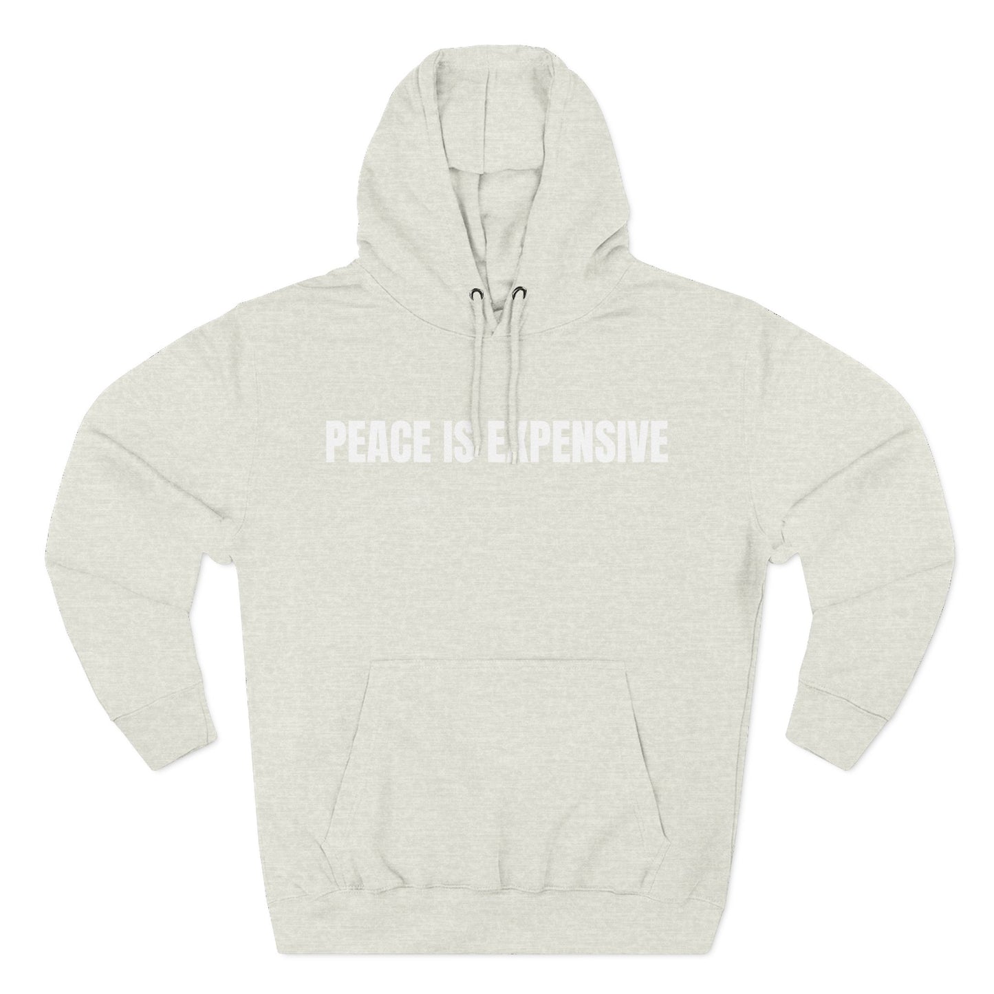 Peace is Expensive Fleece Hoodie, Cozy Pullover for Comfort, Stylish Gift for Friends, Unisex Streetwear, Warm Casual Wear