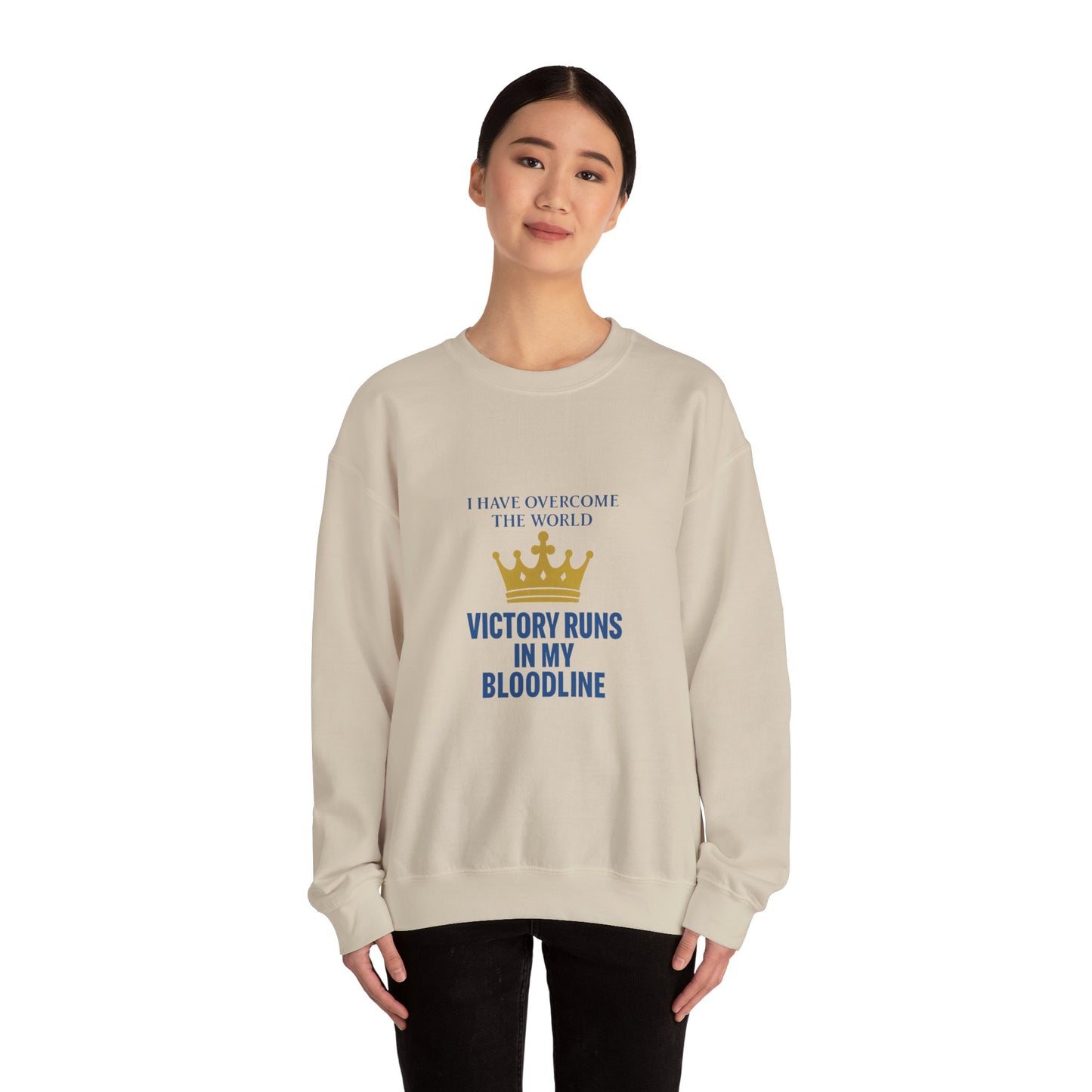Victory Runs Crewneck Sweatshirt, Inspirational Sweatshirt, Unisex Gift, Empowerment Apparel, Celebration Clothing, Motivational Wear