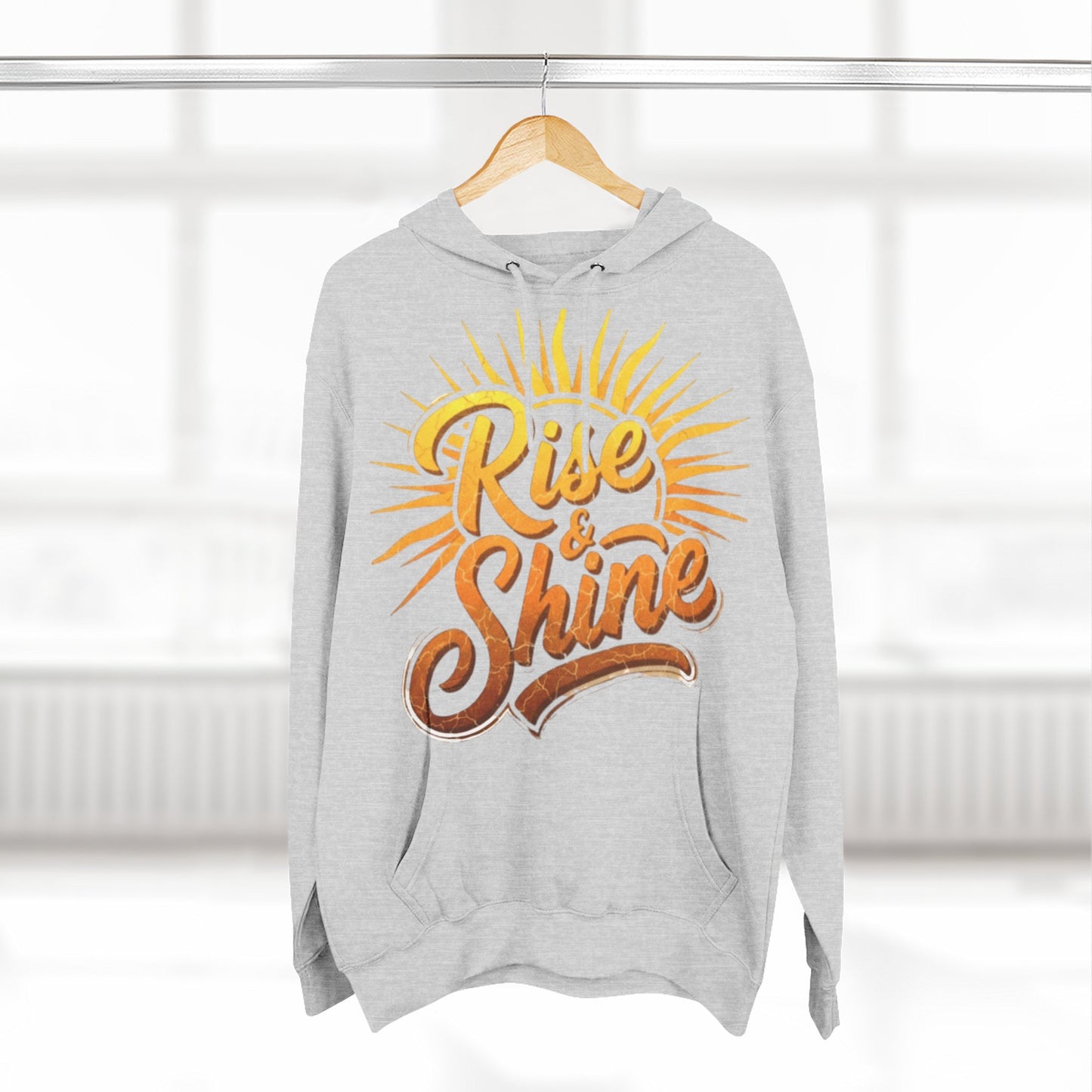 Rise & Shine Fleece Hoodie for Cozy Days, Inspirational Sweatshirt, Perfect Gift for Friends, Casual Wear, Comfort in Style