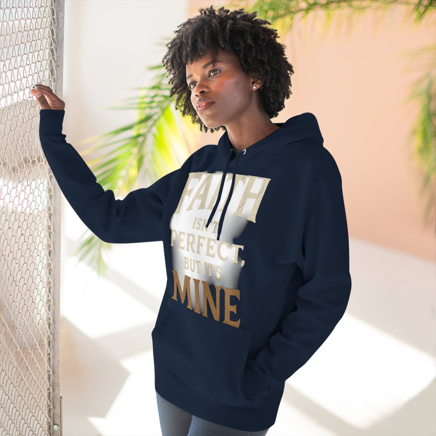 Faith-Themed Fleece Hoodie, Inspirational Sweatshirt, Cozy Faith Hoodie, Perfect for Gifts, Christian Apparel