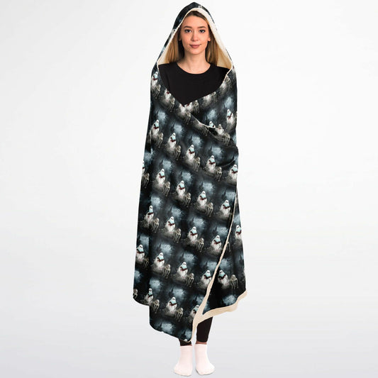 Hooded Blanket Micro Fleece - AOP