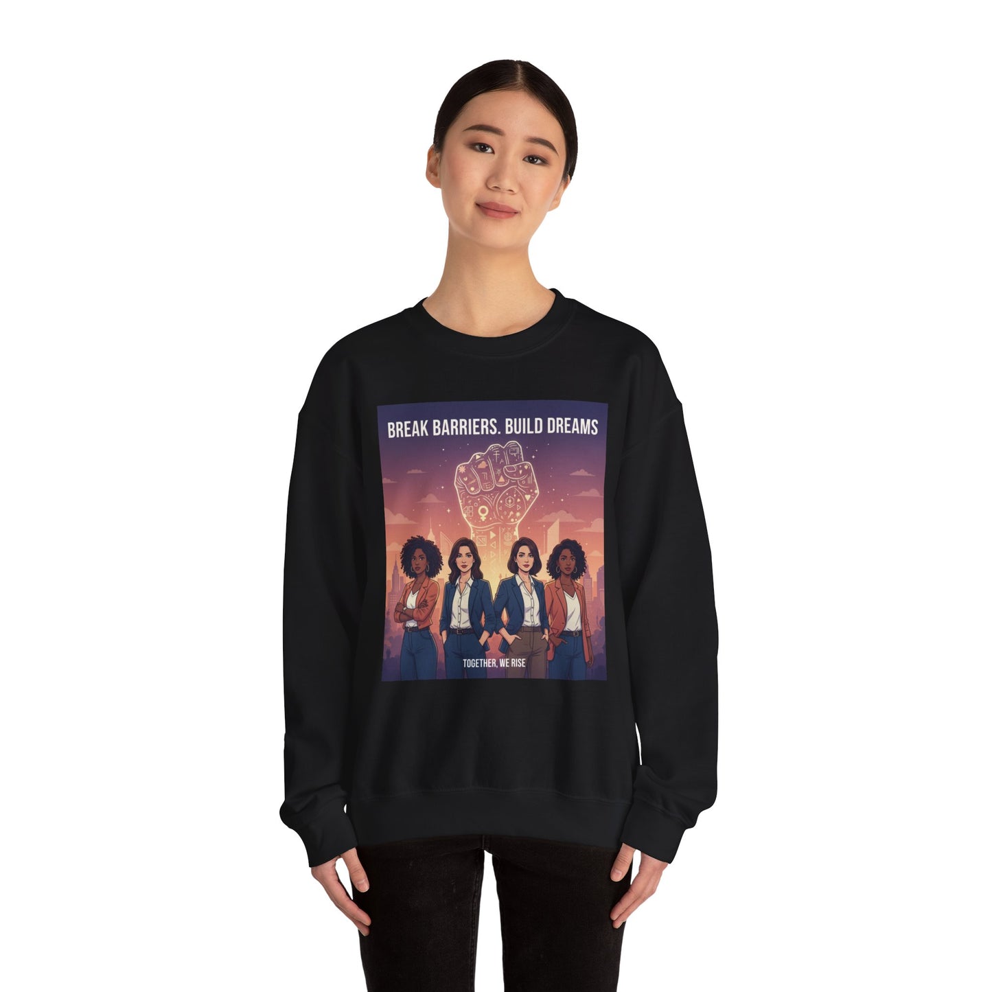 Empowerment Crewneck Sweatshirt – Unisex Design for Dreamers, Perfect for Gifting, Motivational Message,.