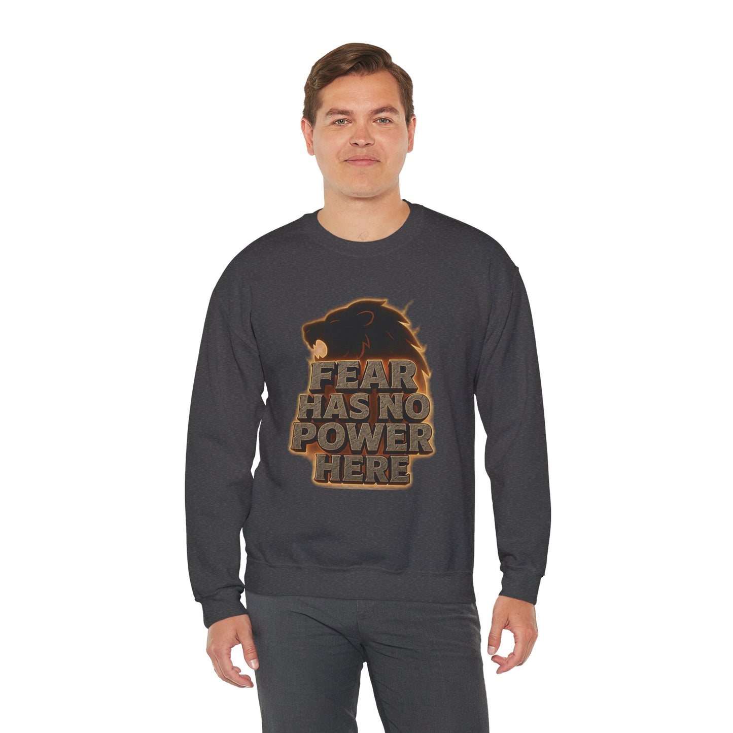 Fearless Lion Crewneck Sweatshirt - Cozy Unisex Top, Gift for Animal Lovers, Empowerment Apparel, Casual Fashion