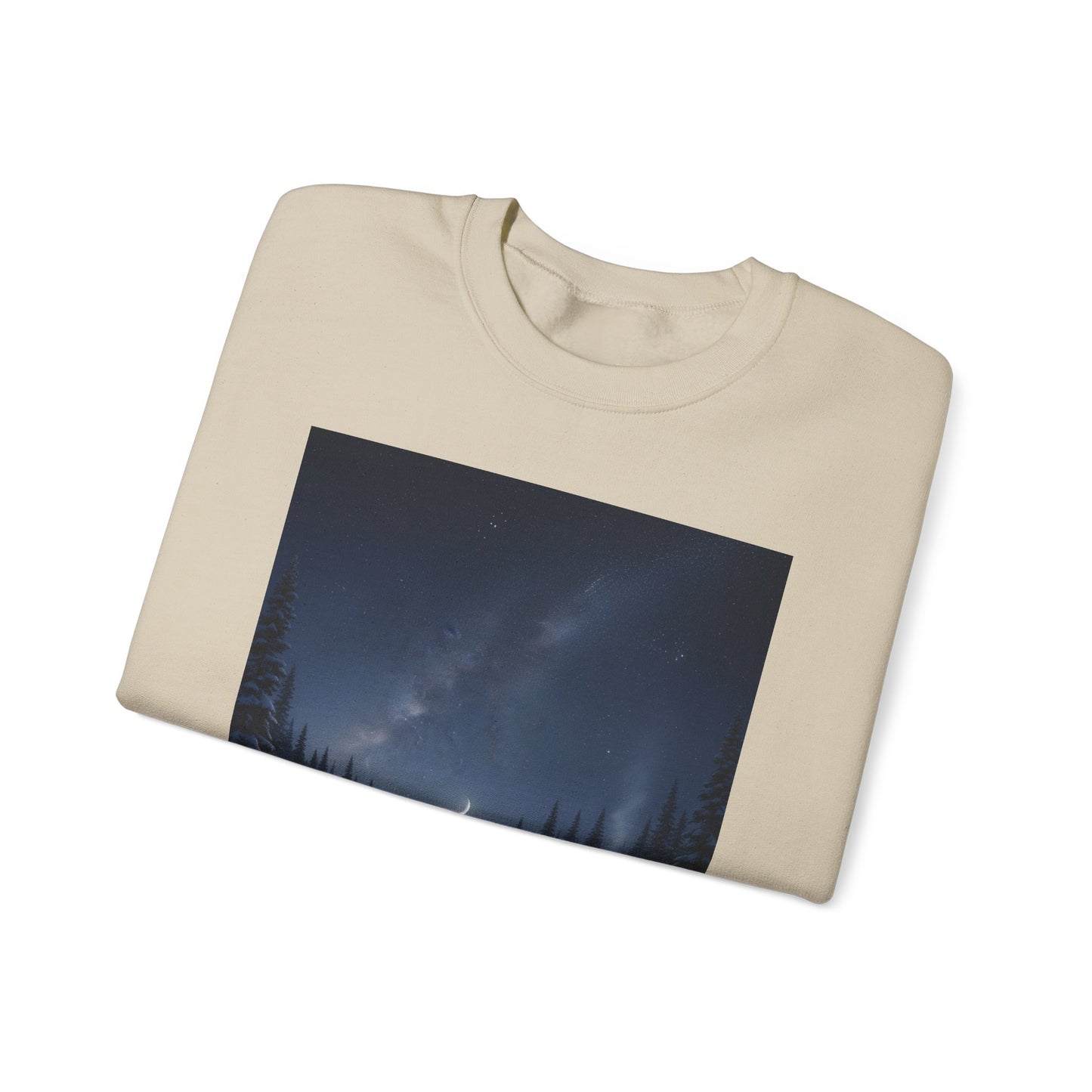 Cozy Cabin Night Sweatshirt | Unisex Heavy Blend Crewneck | Winter Apparel, Nature Lover Gift, Cozy Outfit, Gift for Him/Her