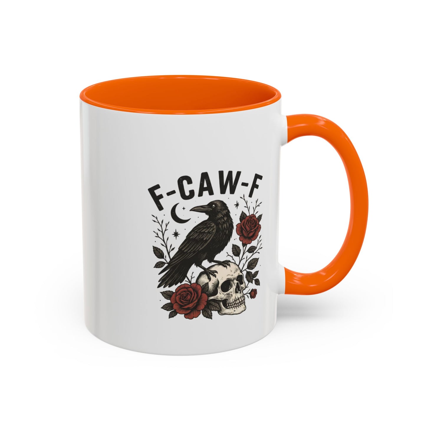 Gothic Accent Coffee Mug with Skull and Raven Design, Unique Gift for Halloween, Dark Aesthetic Mug, Perfect for Coffee Lovers, Skull Mug