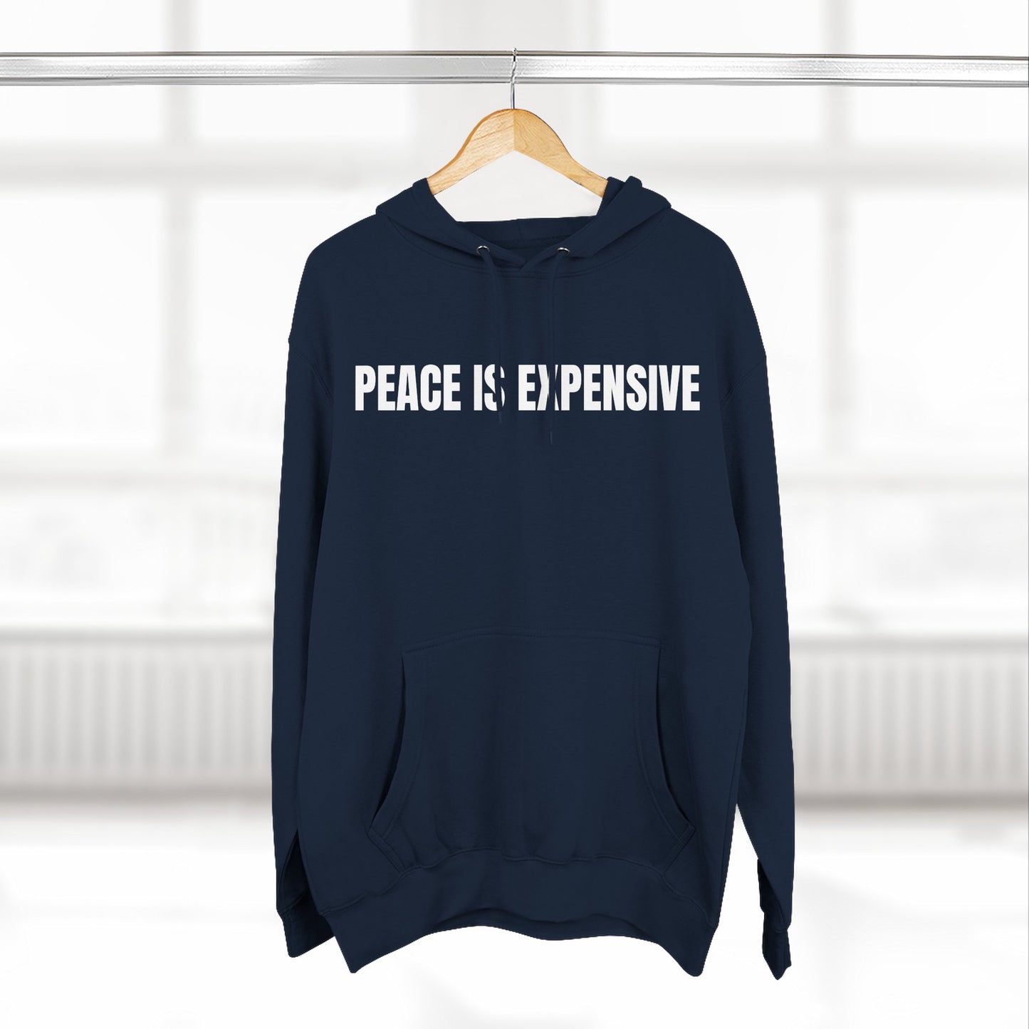 Peace is Expensive Fleece Hoodie, Cozy Pullover for Comfort, Stylish Gift for Friends, Unisex Streetwear, Warm Casual Wear