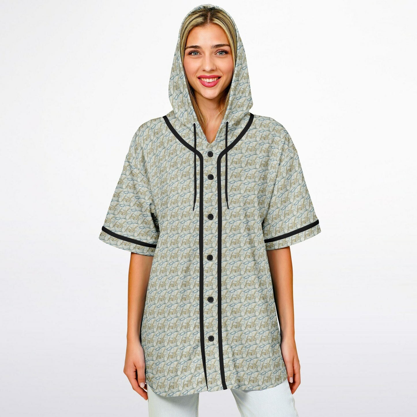 Hooded Baseball Jersey - AOP