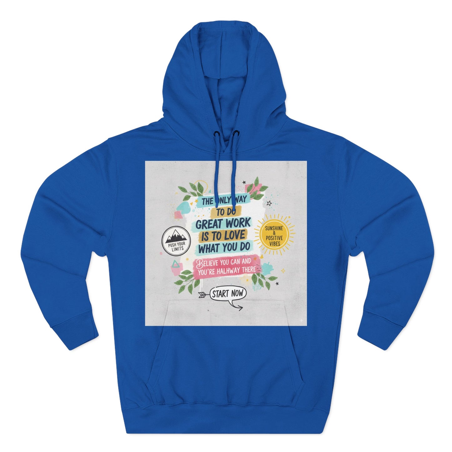 Inspiring Fleece Hoodie for Motivation, Cozy Sweatshirt, Gift for Job Seekers, Work from Home Apparel, Positive Vibes Hoodie