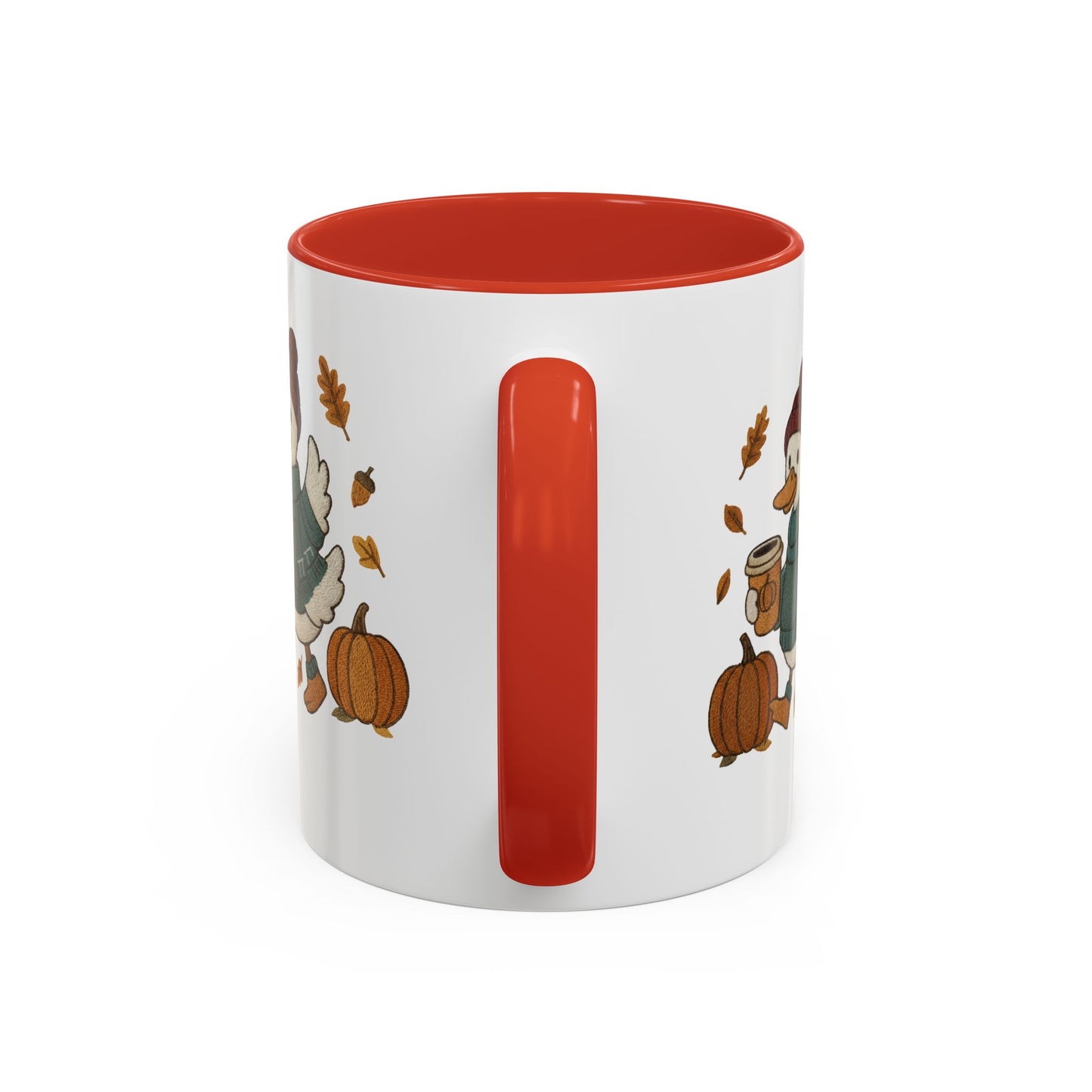 Cozy Autumn Coffee Mug, Pumpkin Spice Mug, Fall Vibes Drinkware, Goose with Pumpkins, Perfect Gift for Fall Lovers