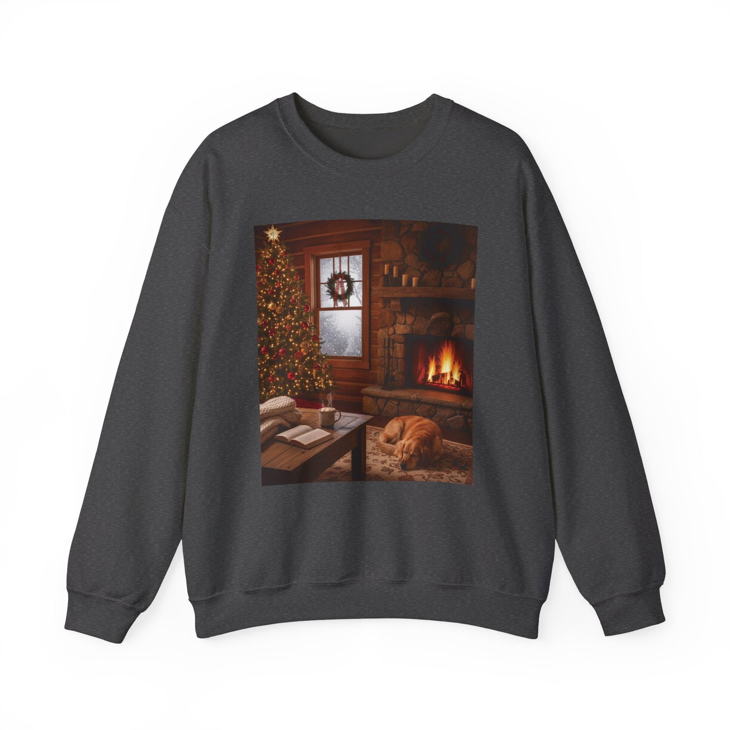 Cozy Winter Sweatshirt - Christmas Decor, Holiday Style, Gift for Dog Lovers, Seasonal Comfort, Festive Apparel