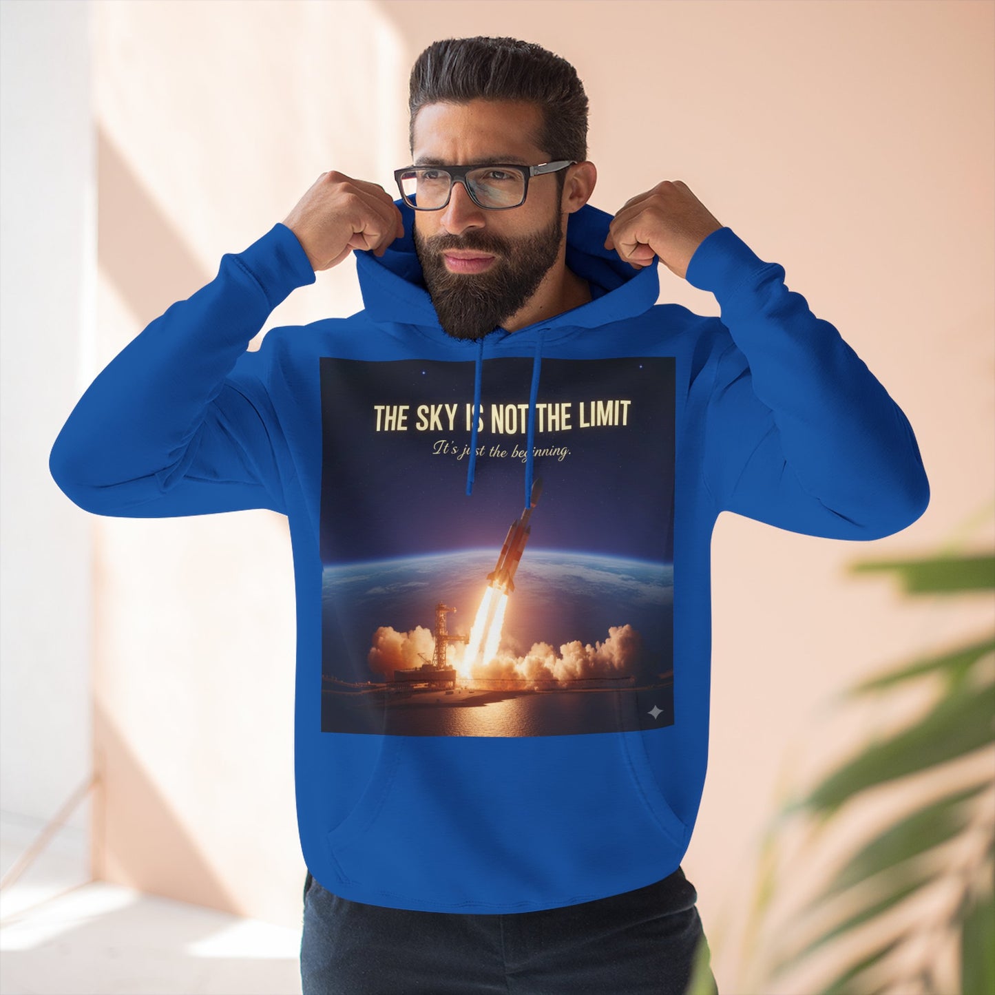 Inspirational Space Hoodie for Dreamers, The Sky is Not the Limit Sweatshirt, Motivational Gift, Cozy Fleece Pullover, Astronomy Lover