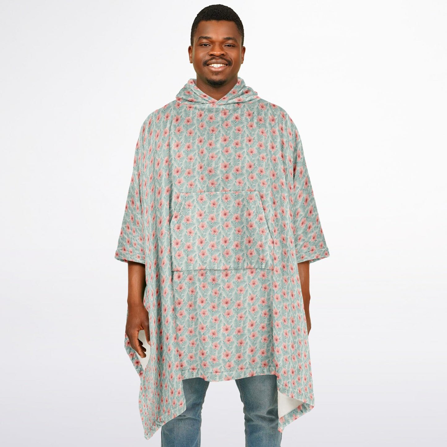 Flannel Blanket Poncho - AOP