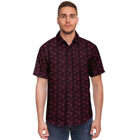 Short Sleeve Button Down Shirt - AOP